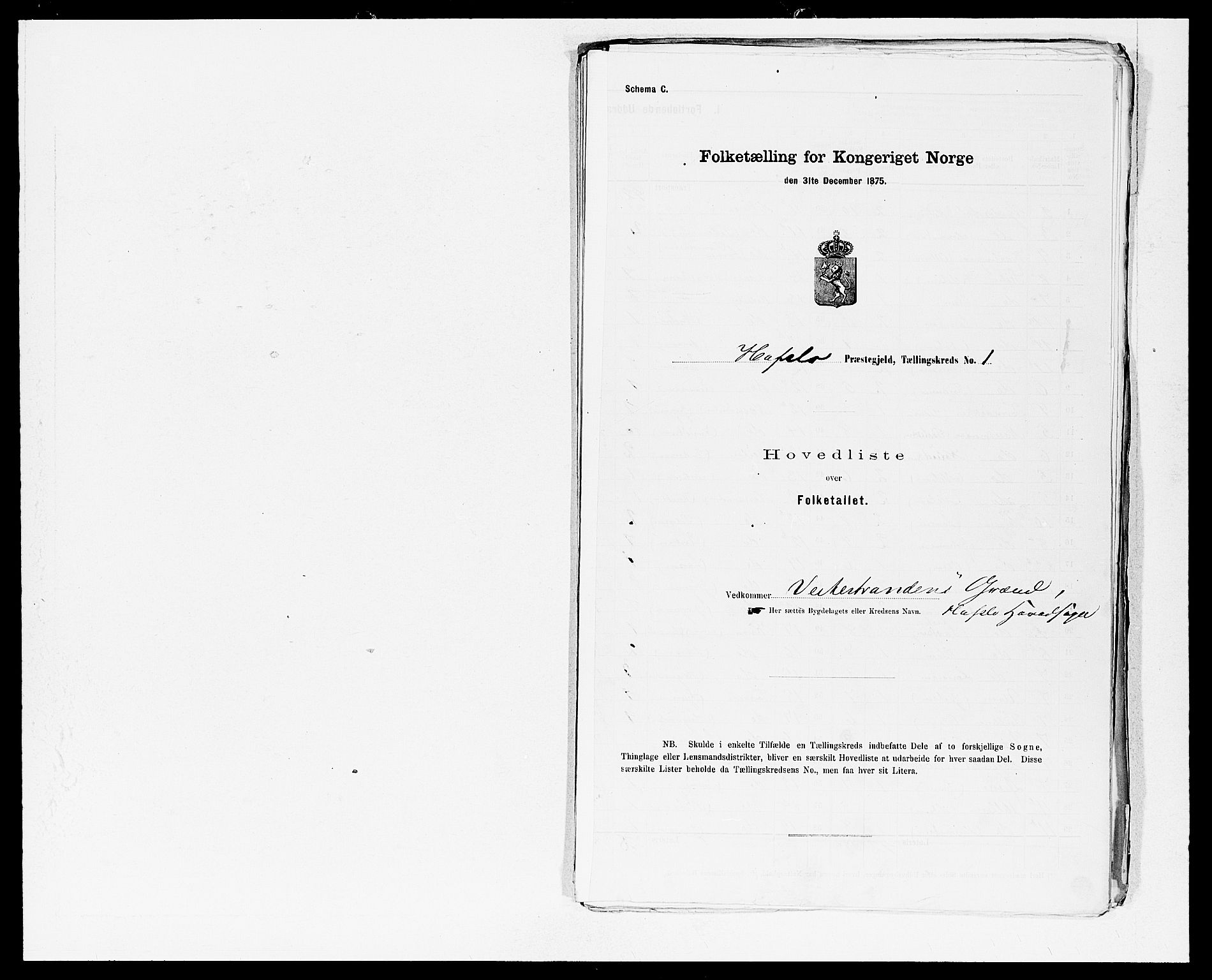 SAB, 1875 census for 1425P Hafslo, 1875, p. 2