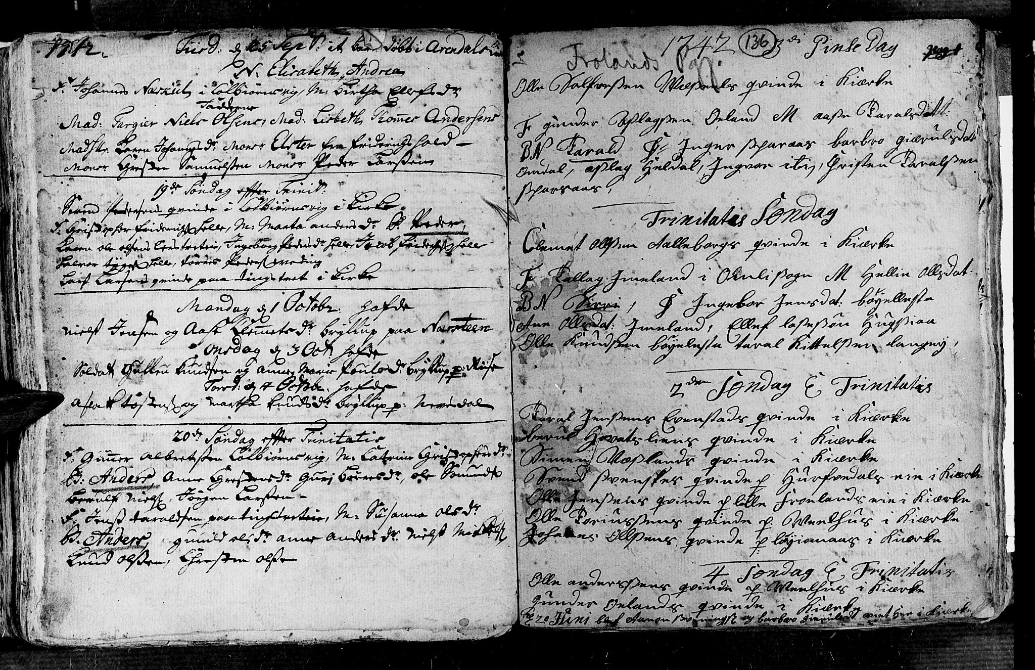 Øyestad sokneprestkontor, AV/SAK-1111-0049/F/Fa/L0004: Parish register (official) no. A 4, 1730-1750, p. 136