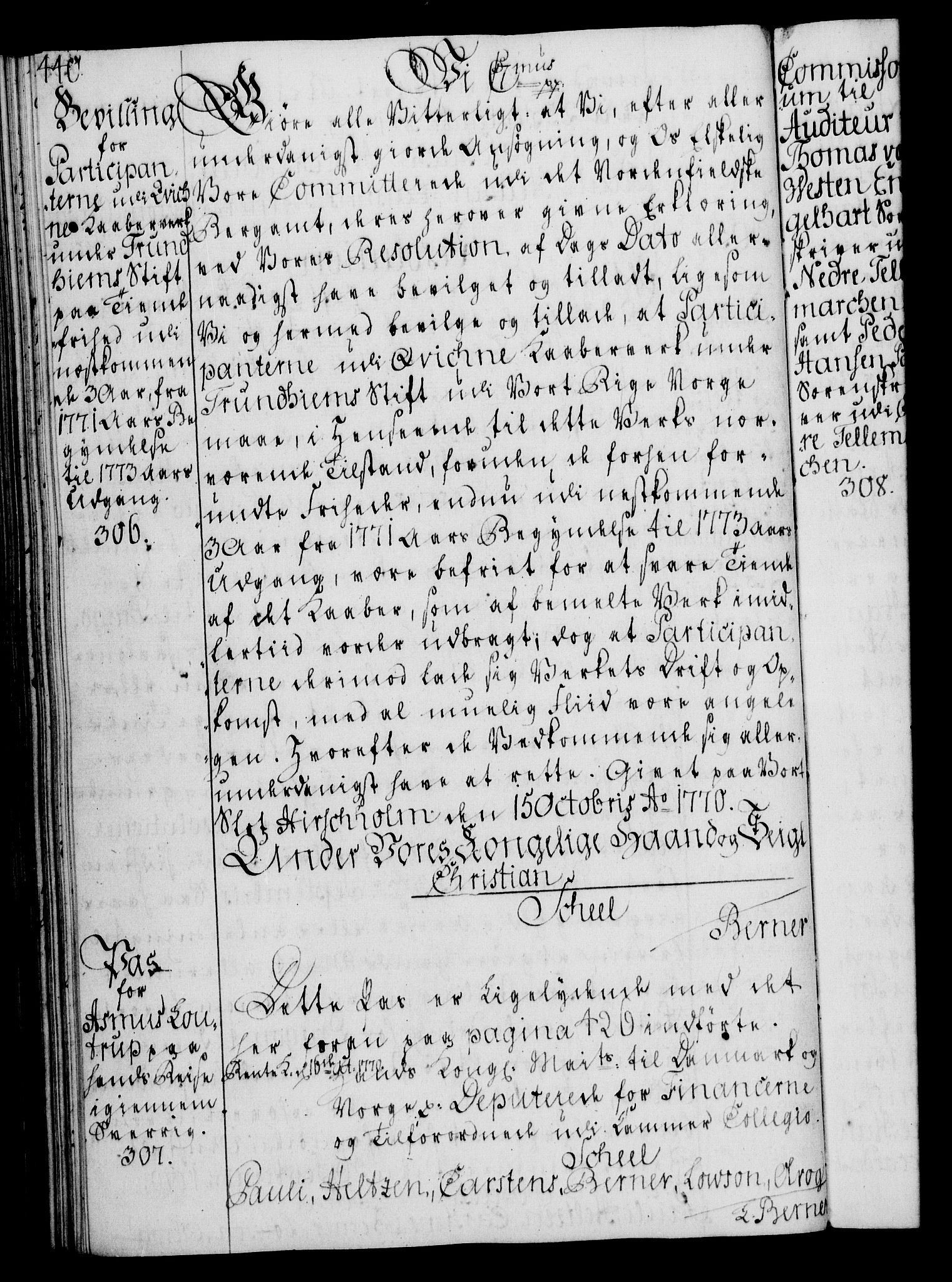 Rentekammeret, Kammerkanselliet, AV/RA-EA-3111/G/Gg/Gga/L0008: Norsk ekspedisjonsprotokoll med register (merket RK 53.8), 1768-1771, p. 440