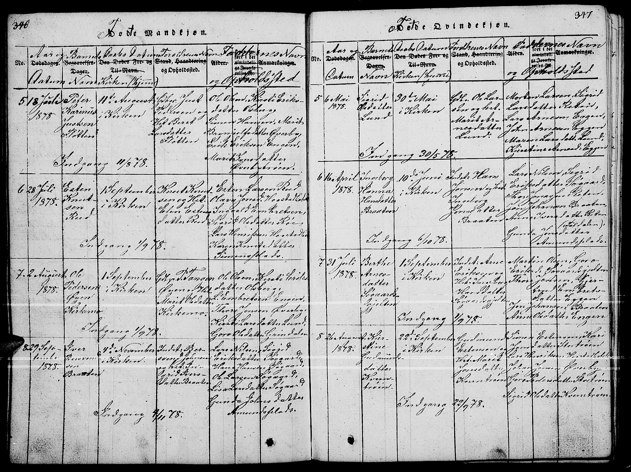 Tynset prestekontor, SAH/PREST-058/H/Ha/Hab/L0004: Parish register (copy) no. 4, 1814-1879, p. 346-347