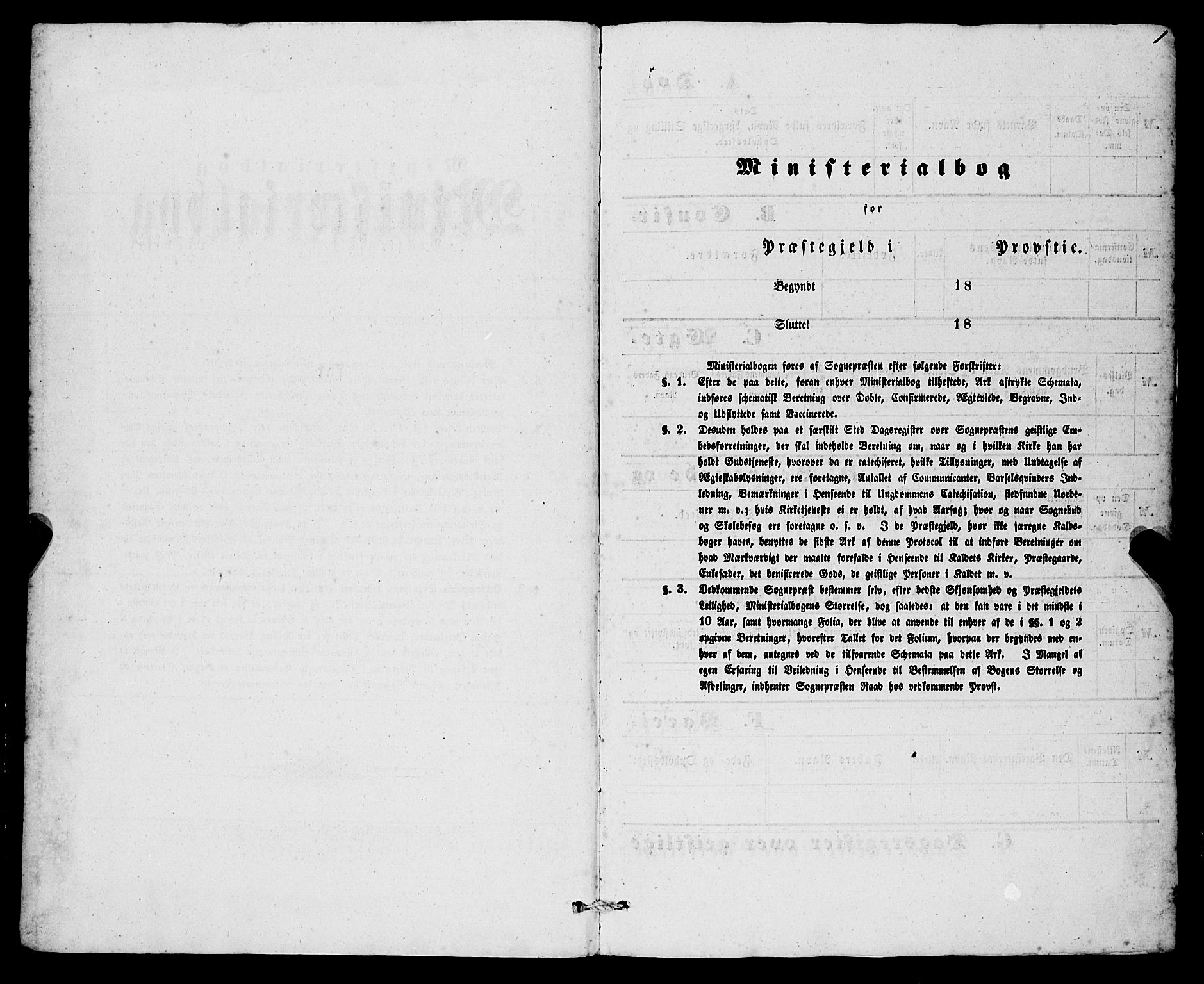 Nykirken Sokneprestembete, SAB/A-77101/H/Haa/L0023: Parish register (official) no. C 2, 1851-1863, p. 1