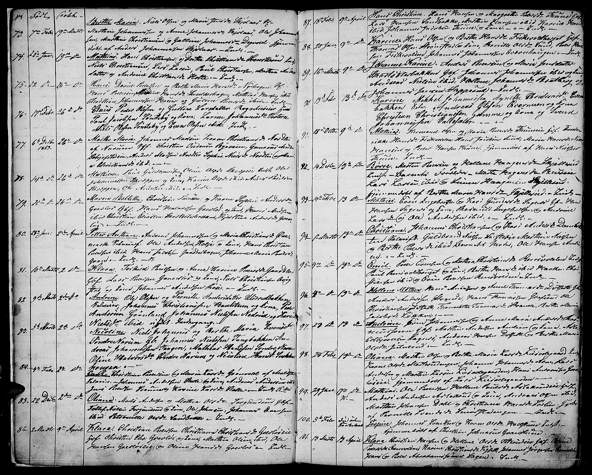 Vestre Toten prestekontor, AV/SAH-PREST-108/H/Ha/Hab/L0005: Parish register (copy) no. 5, 1854-1870, p. 4