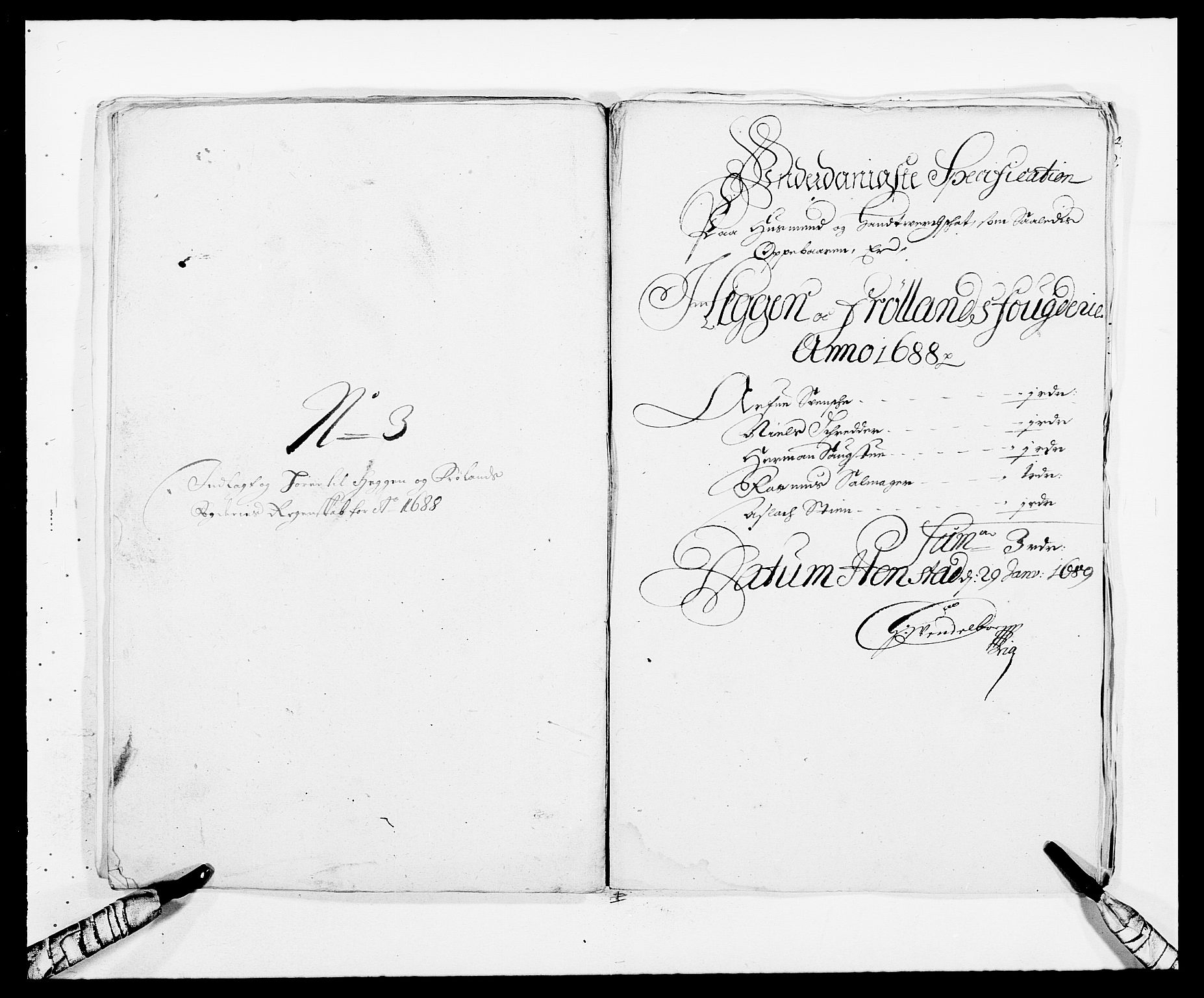 Rentekammeret inntil 1814, Reviderte regnskaper, Fogderegnskap, RA/EA-4092/R06/L0282: Fogderegnskap Heggen og Frøland, 1687-1690, p. 96