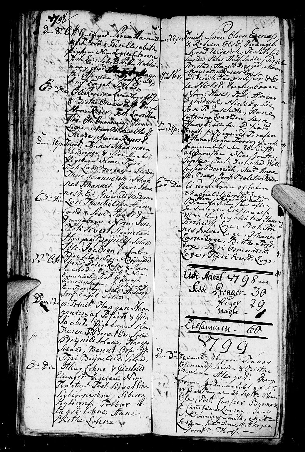 Flekkefjord sokneprestkontor, SAK/1111-0012/F/Fb/Fbc/L0001: Parish register (copy) no. B 1, 1773-1801, p. 118-119