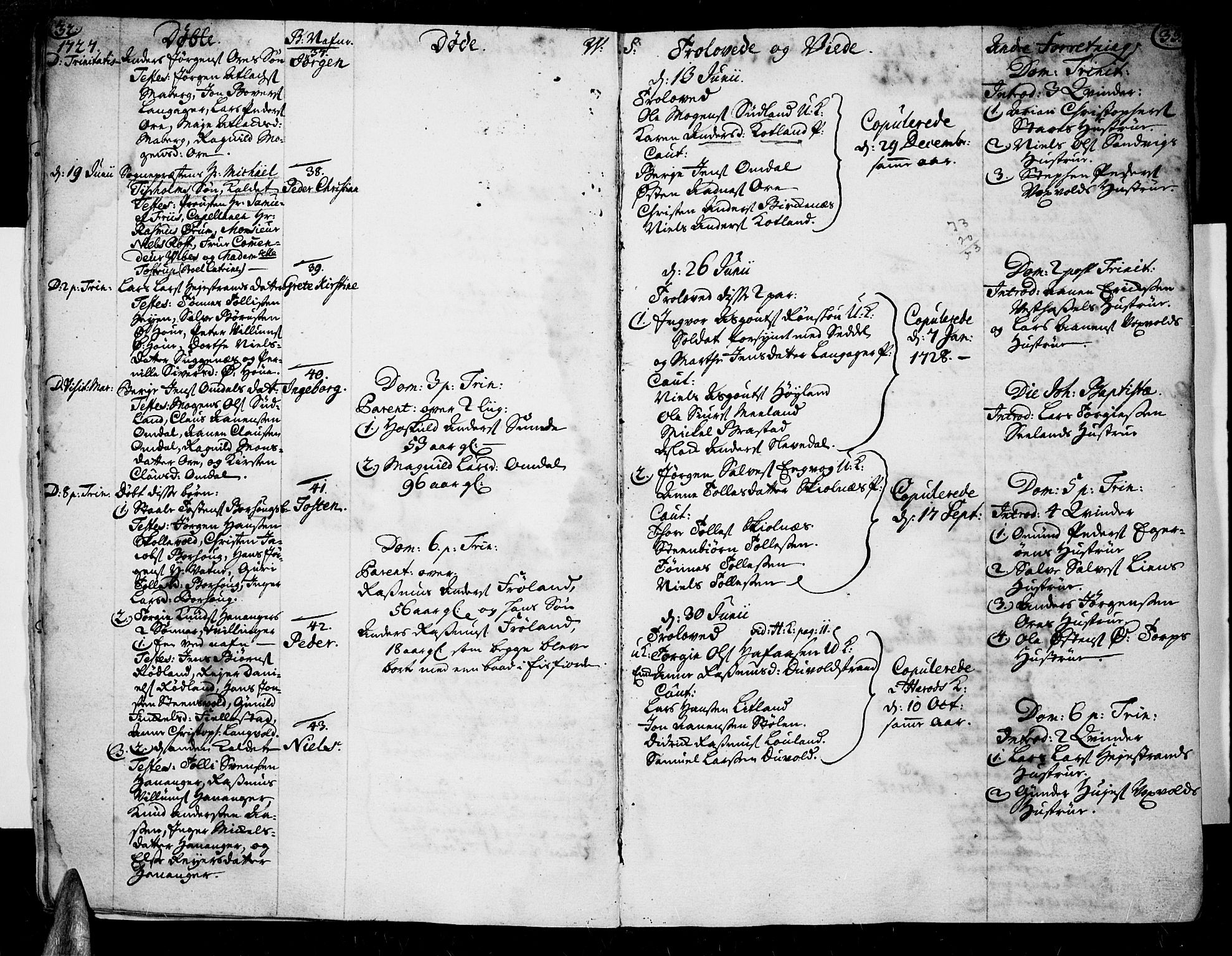 Lista sokneprestkontor, AV/SAK-1111-0027/F/Fa/L0002: Parish register (official) no. A 2 /1, 1726-1742, p. 32-33