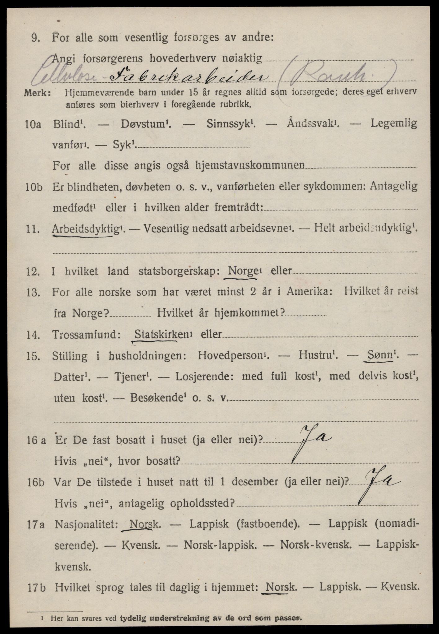 SAT, 1920 census for Strinda, 1920, p. 14447