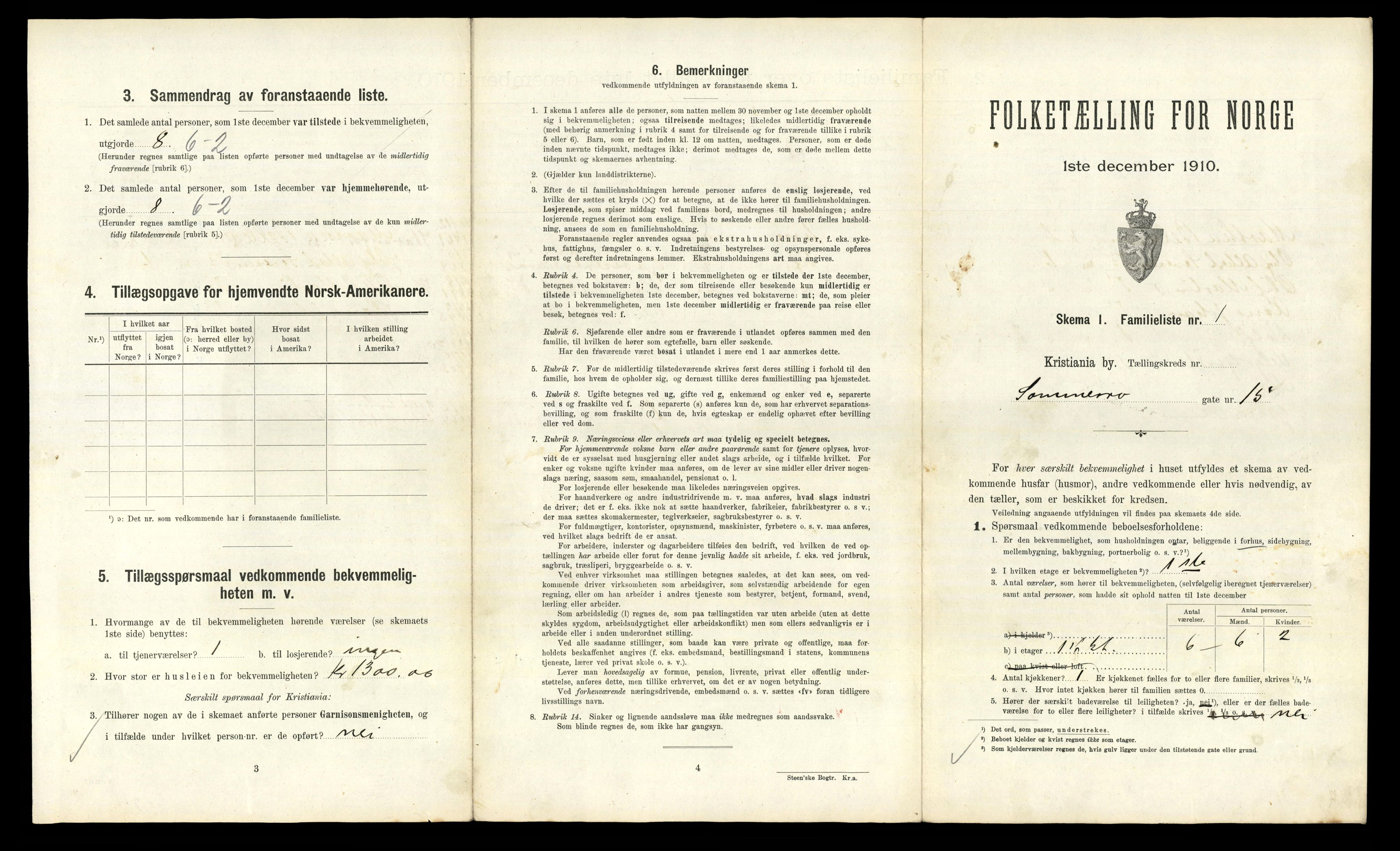 RA, 1910 census for Kristiania, 1910, p. 95195