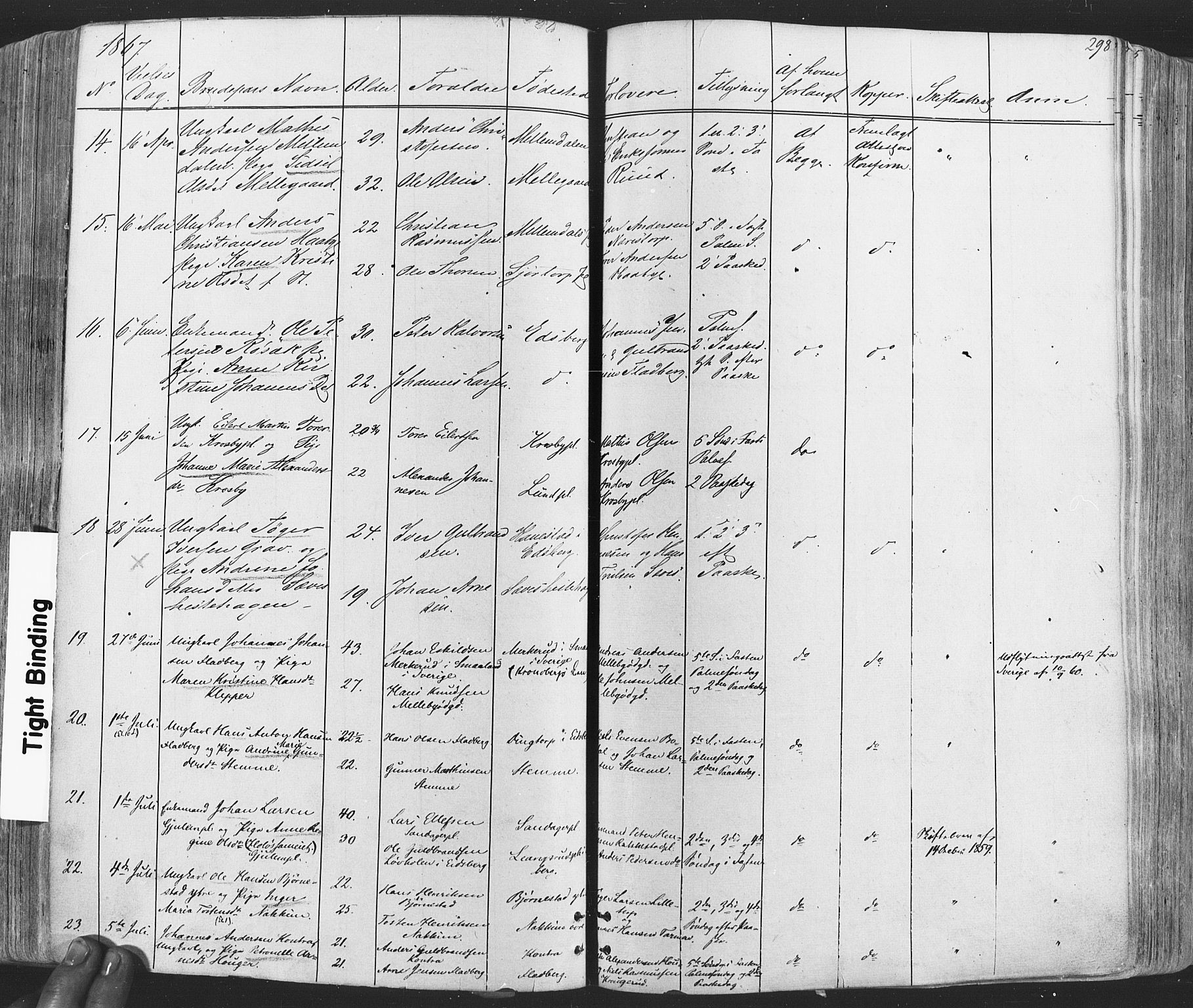 Rakkestad prestekontor Kirkebøker, AV/SAO-A-2008/F/Fa/L0011: Parish register (official) no. I 11, 1862-1877, p. 298