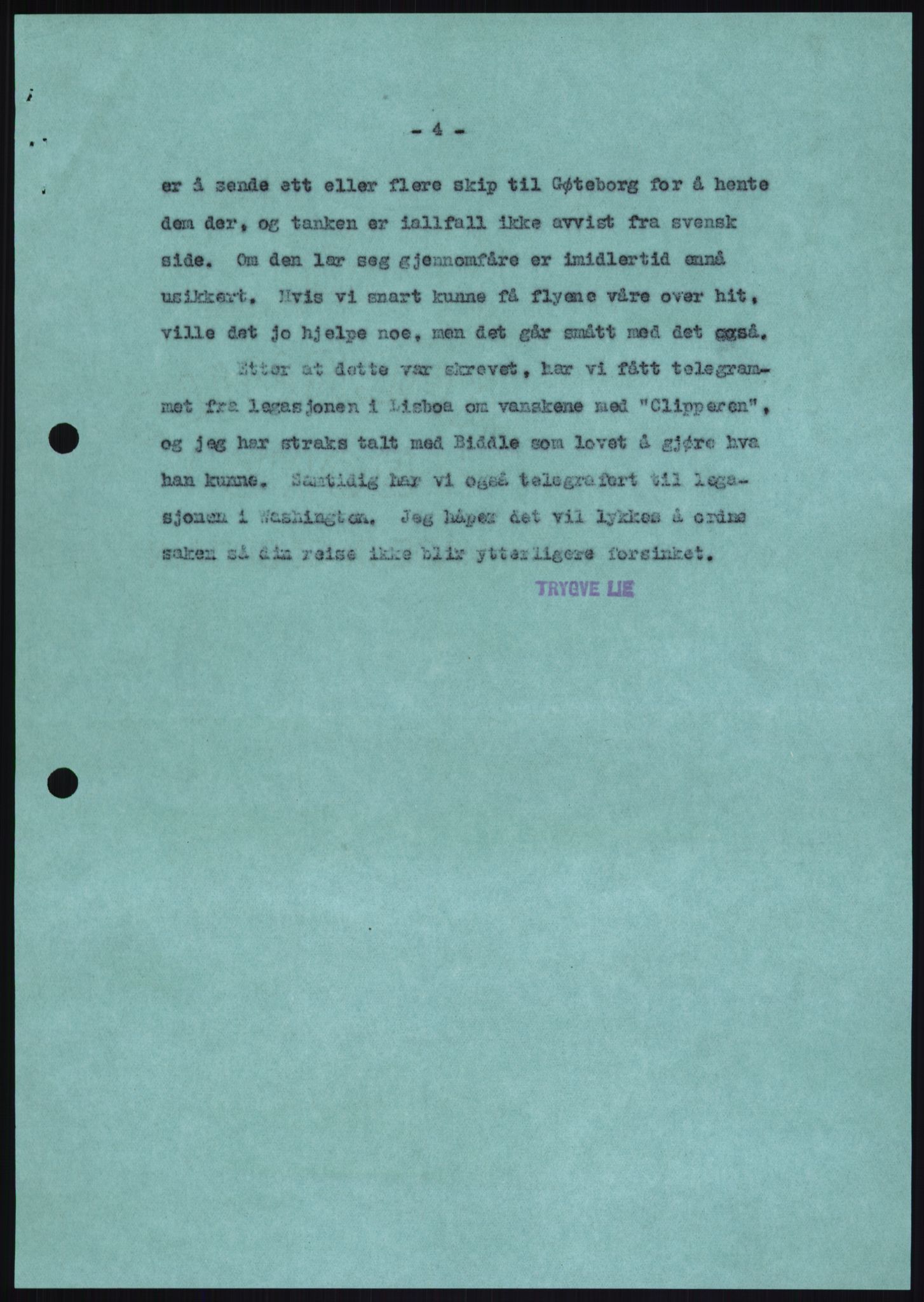 Lie, Trygve, RA/PA-1407/D/L0003: Blandet korrespondanse., 1940-1948, p. 17