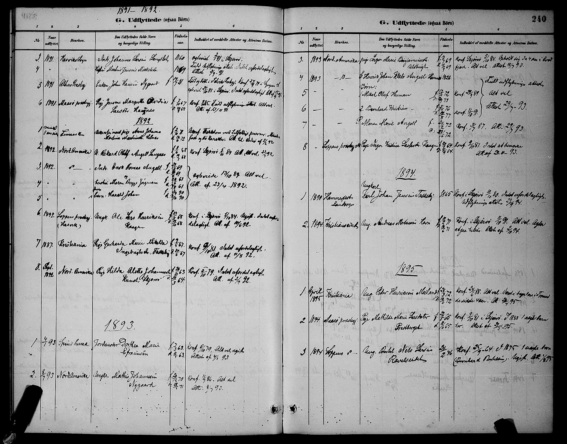 Skjervøy sokneprestkontor, SATØ/S-1300/H/Ha/Hab/L0007klokker: Parish register (copy) no. 7, 1889-1899, p. 240