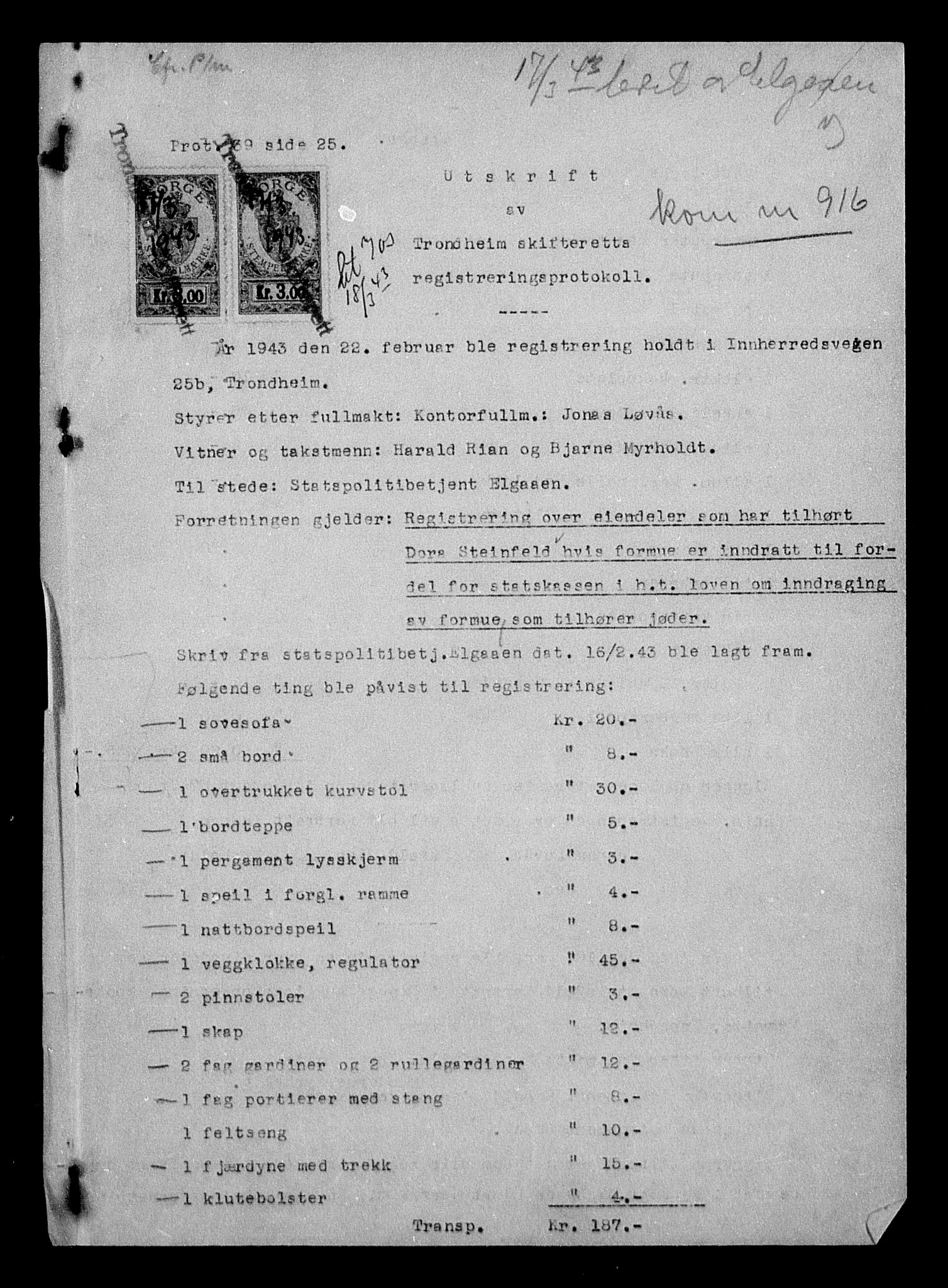 Justisdepartementet, Tilbakeføringskontoret for inndratte formuer, RA/S-1564/H/Hc/Hca/L0908: --, 1945-1947, p. 310