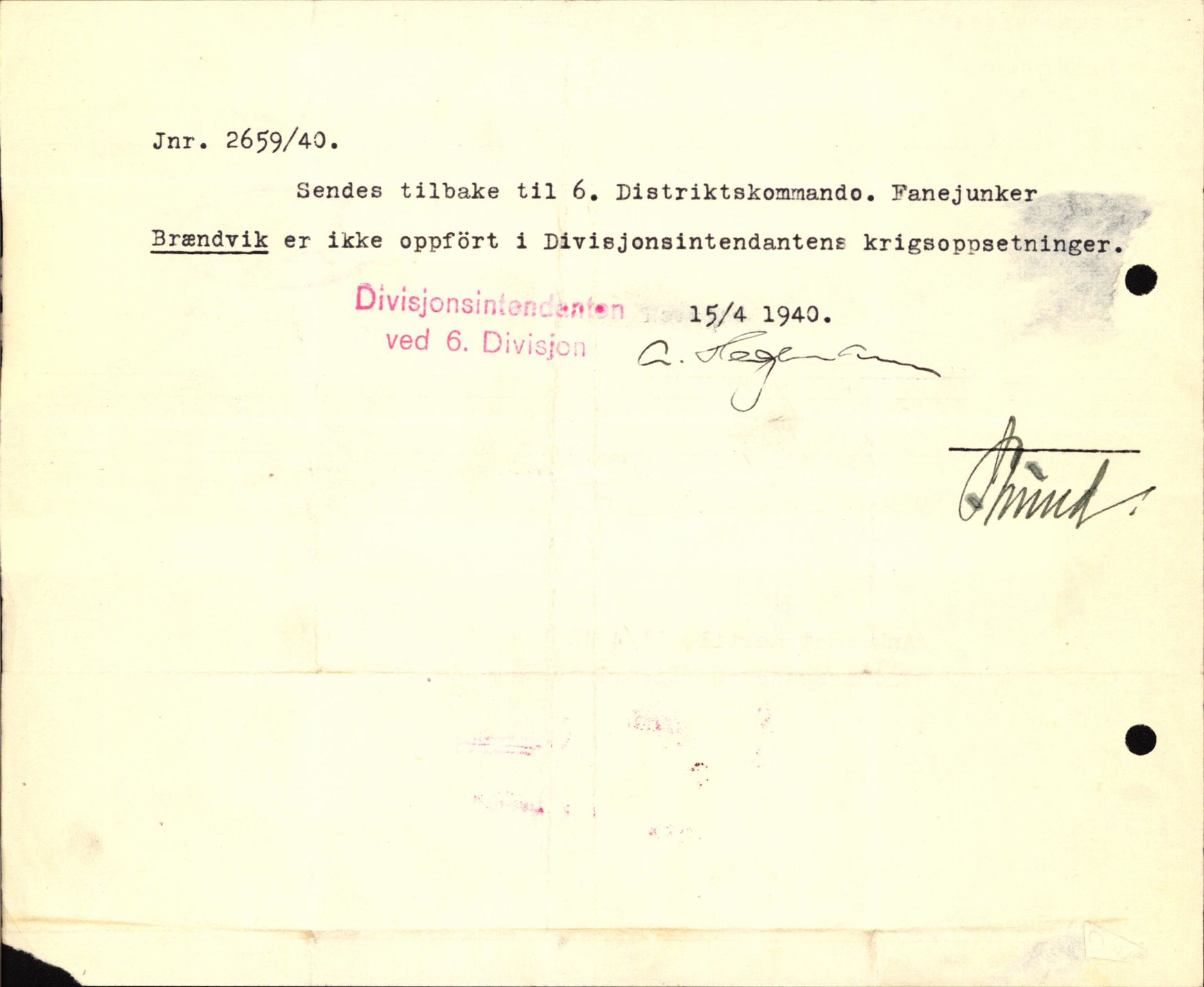 Forsvaret, Forsvarets krigshistoriske avdeling, AV/RA-RAFA-2017/Y/Yb/L0123: II-C-11-600  -  6. Divisjon med avdelinger, 1940, p. 246