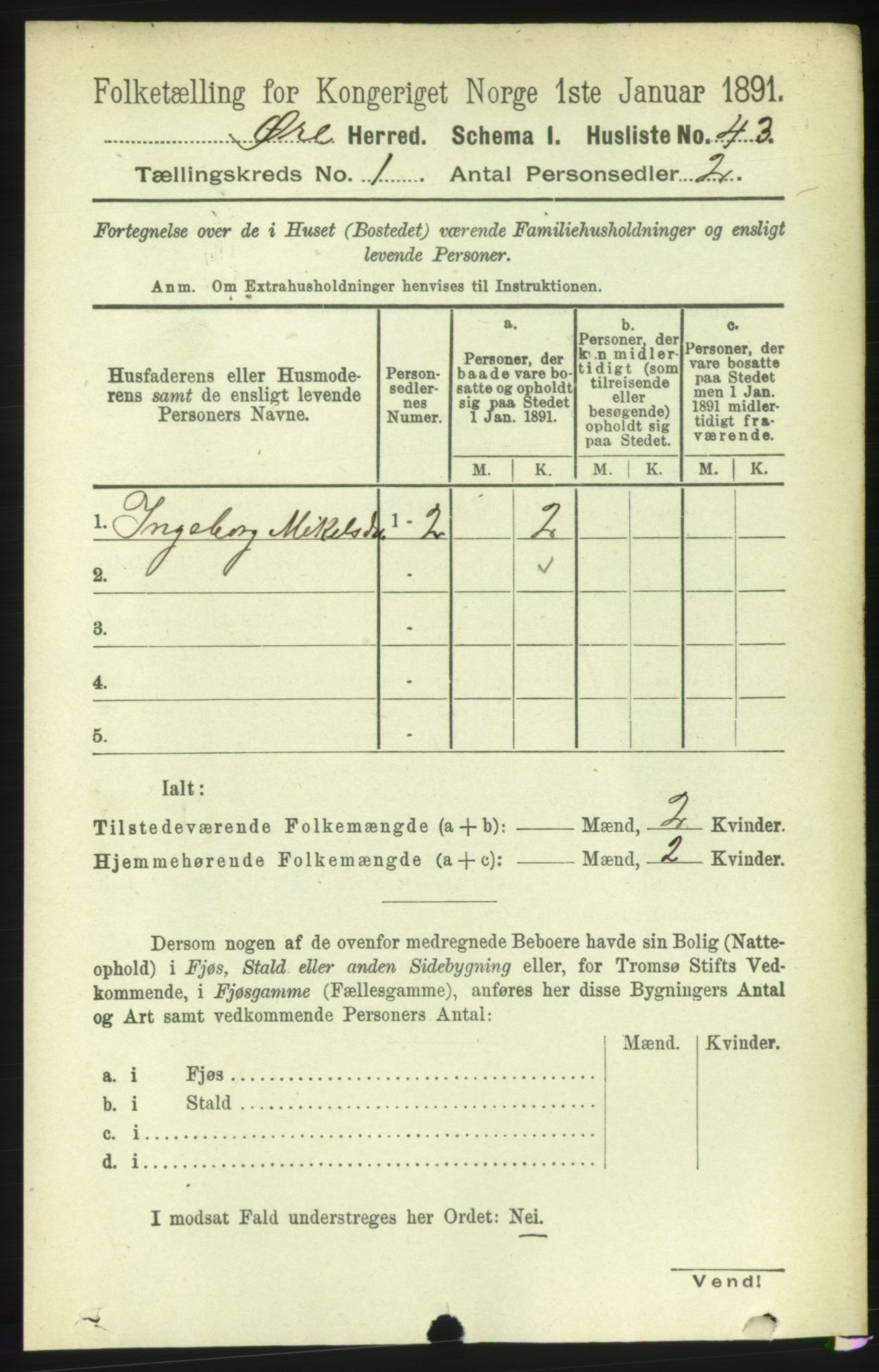 RA, 1891 census for 1558 Øre, 1891, p. 60