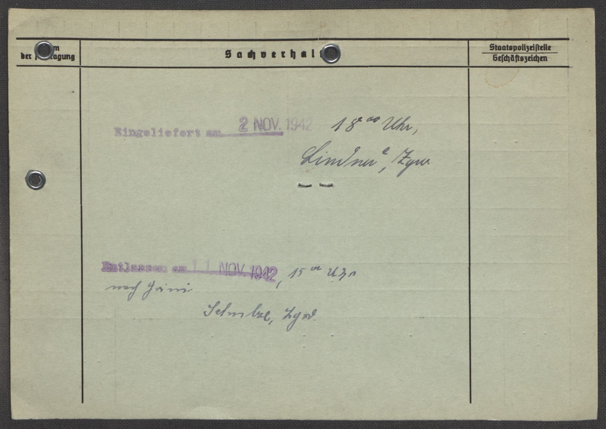 Befehlshaber der Sicherheitspolizei und des SD, RA/RAFA-5969/E/Ea/Eaa/L0010: Register over norske fanger i Møllergata 19: Sø-Å, 1940-1945, p. 1383