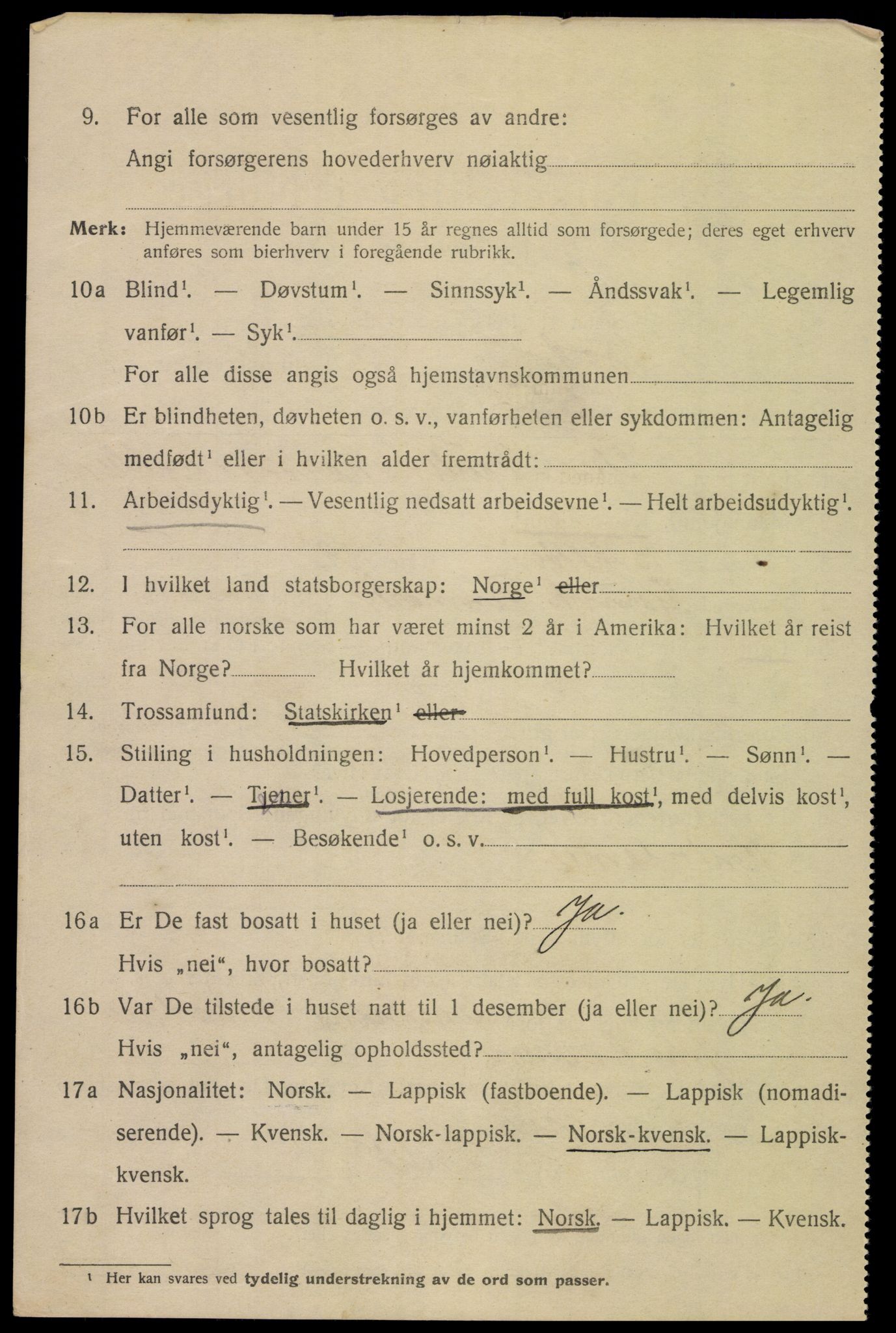 SAT, 1920 census for Bodø, 1920, p. 8434