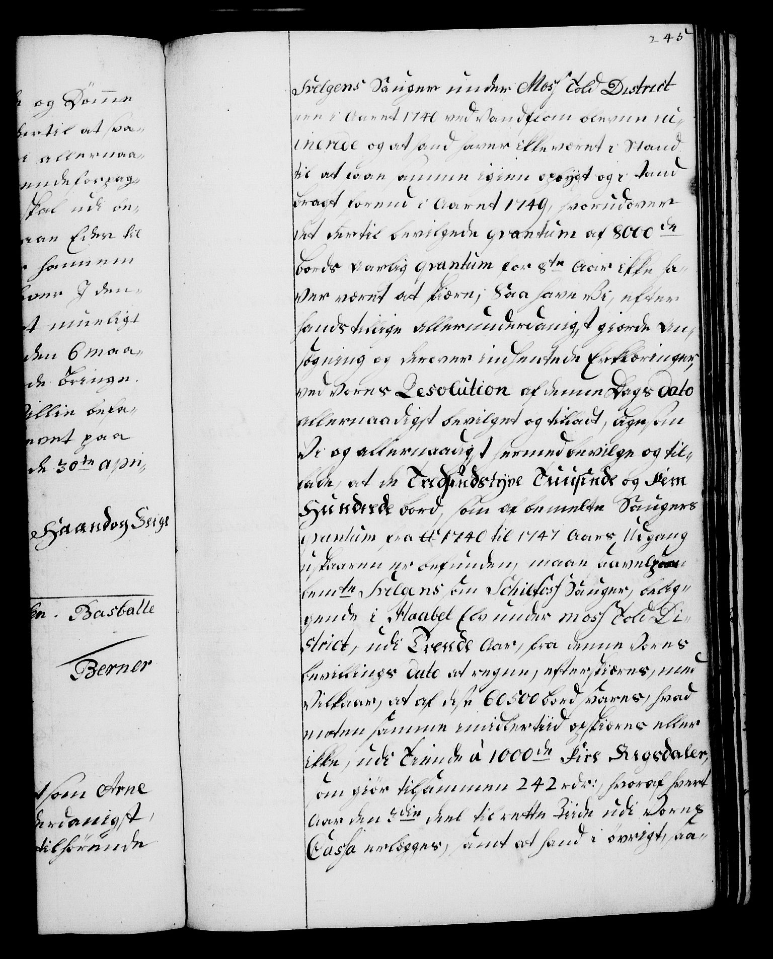 Rentekammeret, Kammerkanselliet, RA/EA-3111/G/Gg/Gga/L0006: Norsk ekspedisjonsprotokoll med register (merket RK 53.6), 1749-1759, p. 245