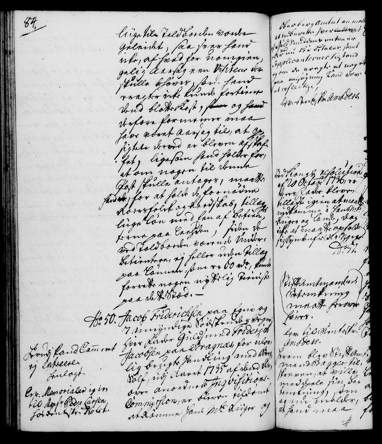 Rentekammeret, Kammerkanselliet, RA/EA-3111/G/Gh/Gha/L0021: Norsk ekstraktmemorialprotokoll (merket RK 53.66), 1739, p. 84