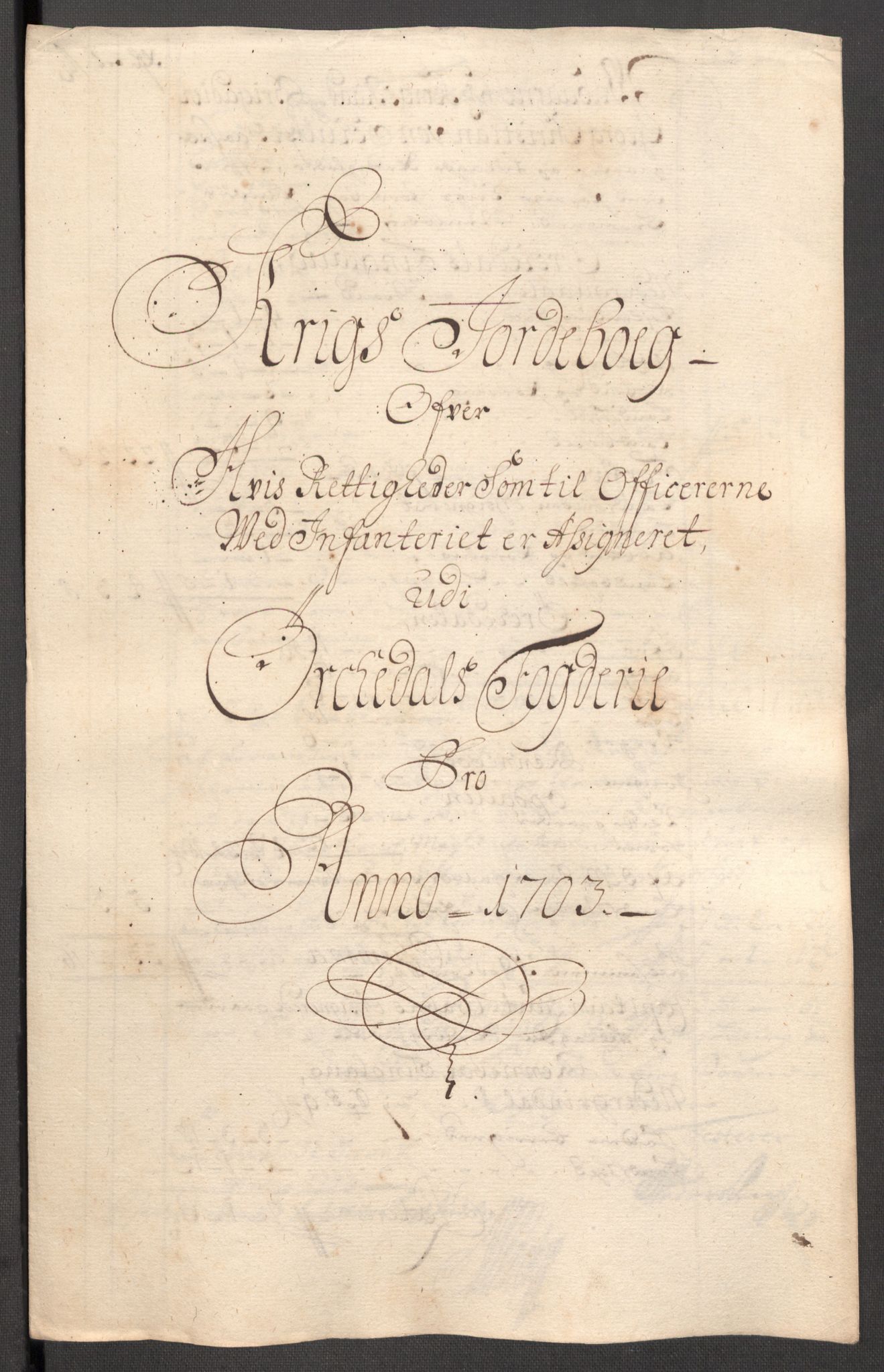 Rentekammeret inntil 1814, Reviderte regnskaper, Fogderegnskap, RA/EA-4092/R60/L3953: Fogderegnskap Orkdal og Gauldal, 1703, p. 194