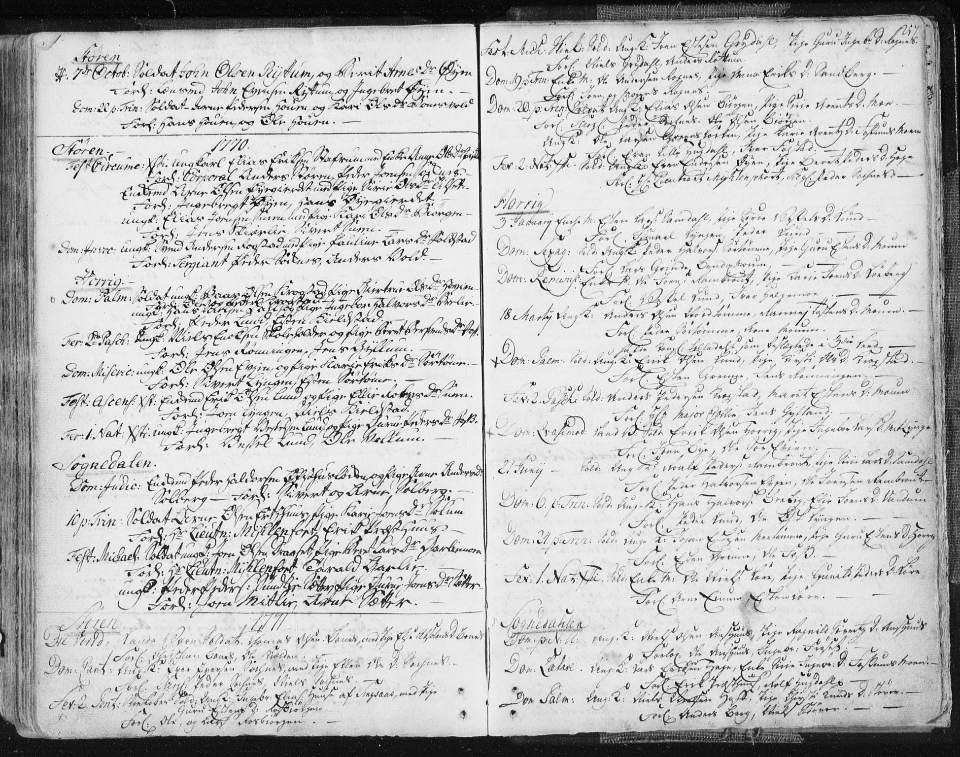 Ministerialprotokoller, klokkerbøker og fødselsregistre - Sør-Trøndelag, SAT/A-1456/687/L0991: Parish register (official) no. 687A02, 1747-1790, p. 257