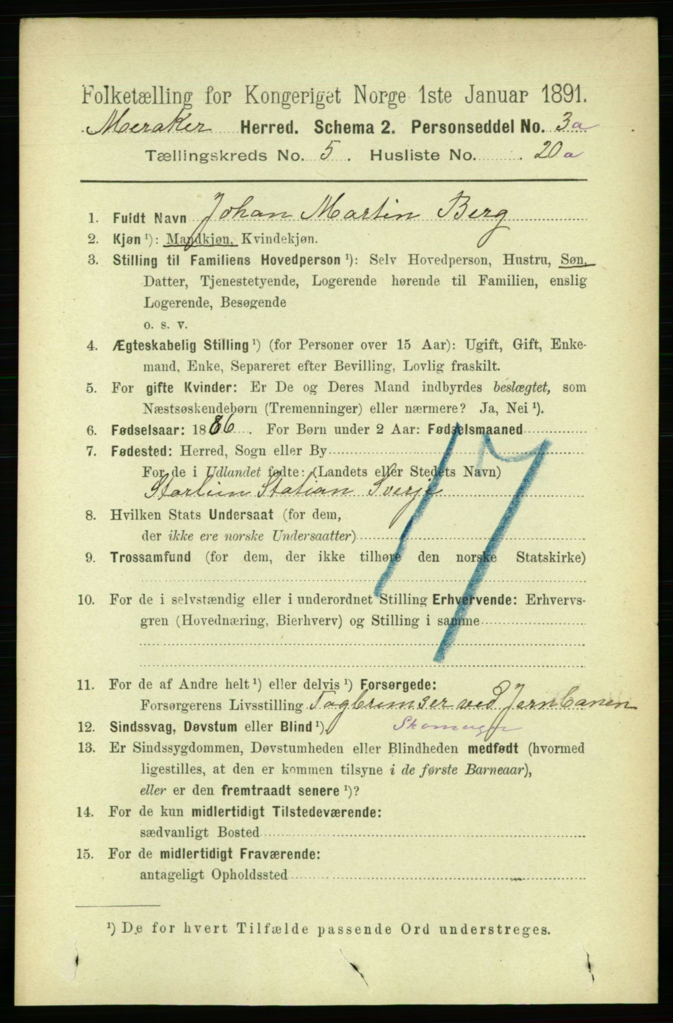 RA, 1891 census for 1711 Meråker, 1891, p. 2002