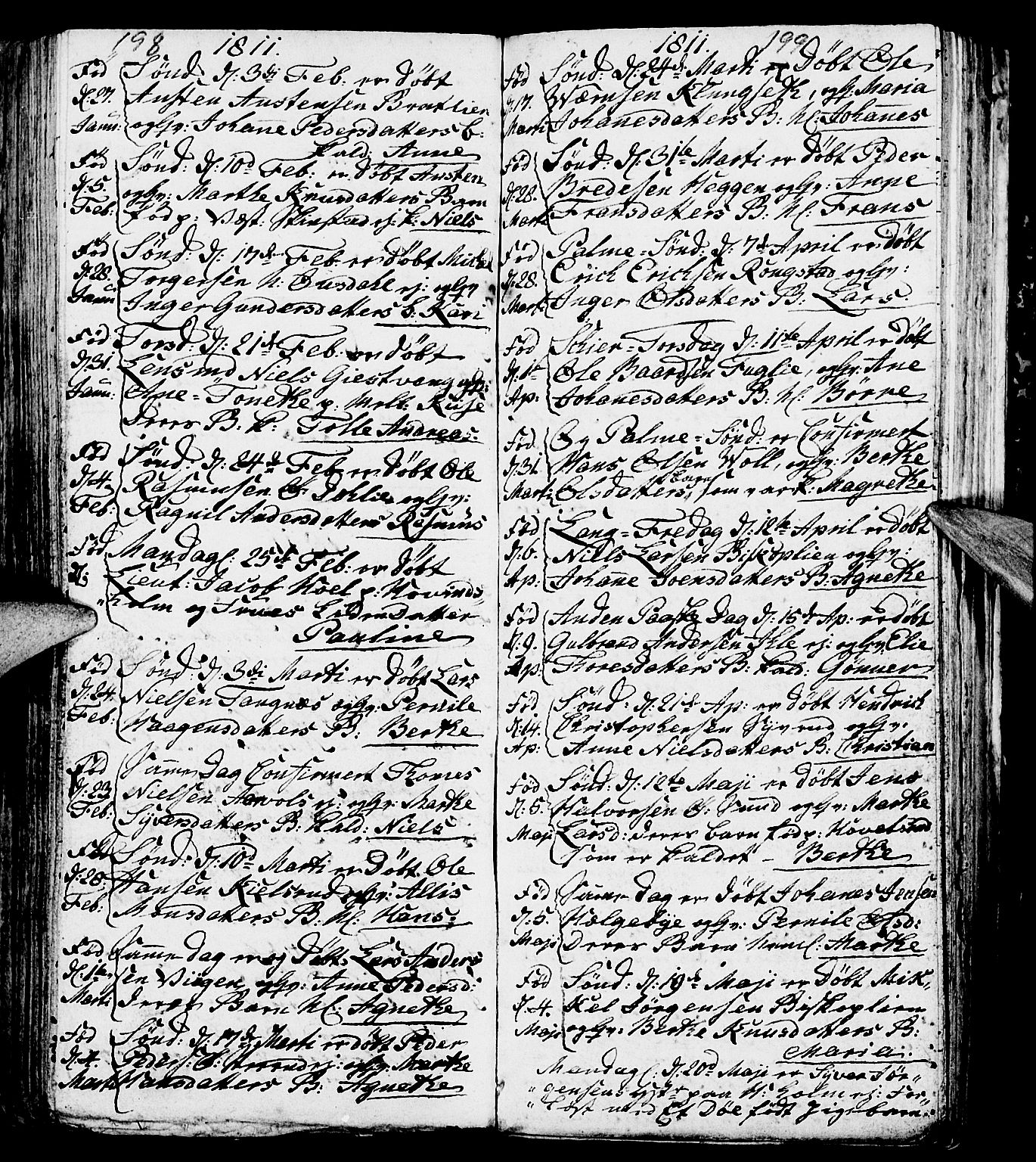 Nes prestekontor, Hedmark, AV/SAH-PREST-020/L/La/L0002: Parish register (copy) no. 2, 1785-1813, p. 198-199