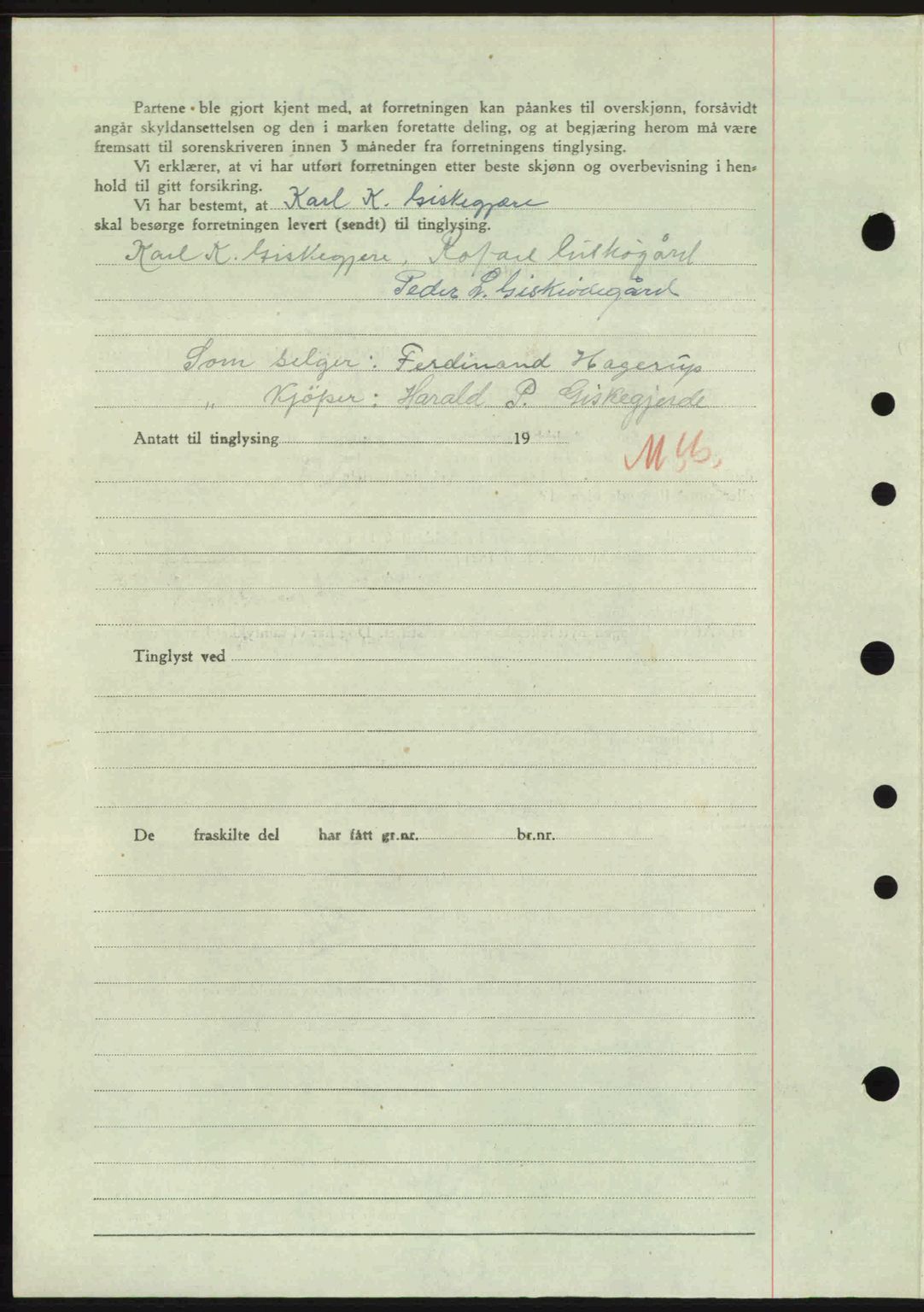 Nordre Sunnmøre sorenskriveri, AV/SAT-A-0006/1/2/2C/2Ca: Mortgage book no. A23, 1946-1947, Diary no: : 148/1947