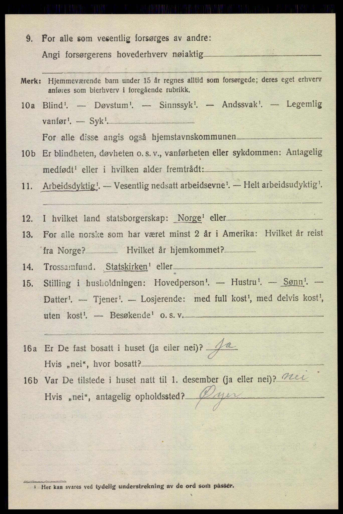 SAH, 1920 census for Nord-Fron, 1920, p. 4043