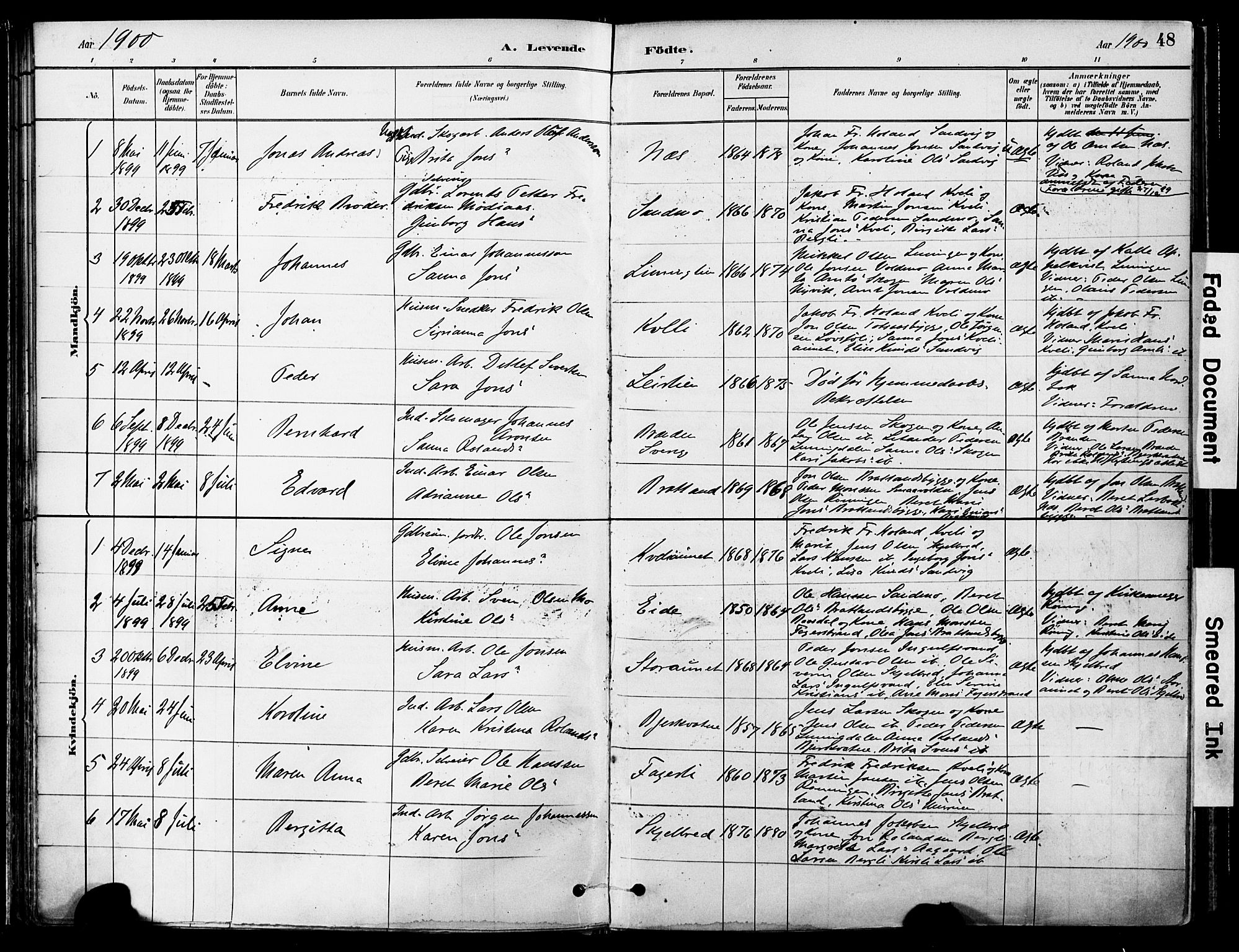 Ministerialprotokoller, klokkerbøker og fødselsregistre - Nord-Trøndelag, SAT/A-1458/755/L0494: Parish register (official) no. 755A03, 1882-1902, p. 48