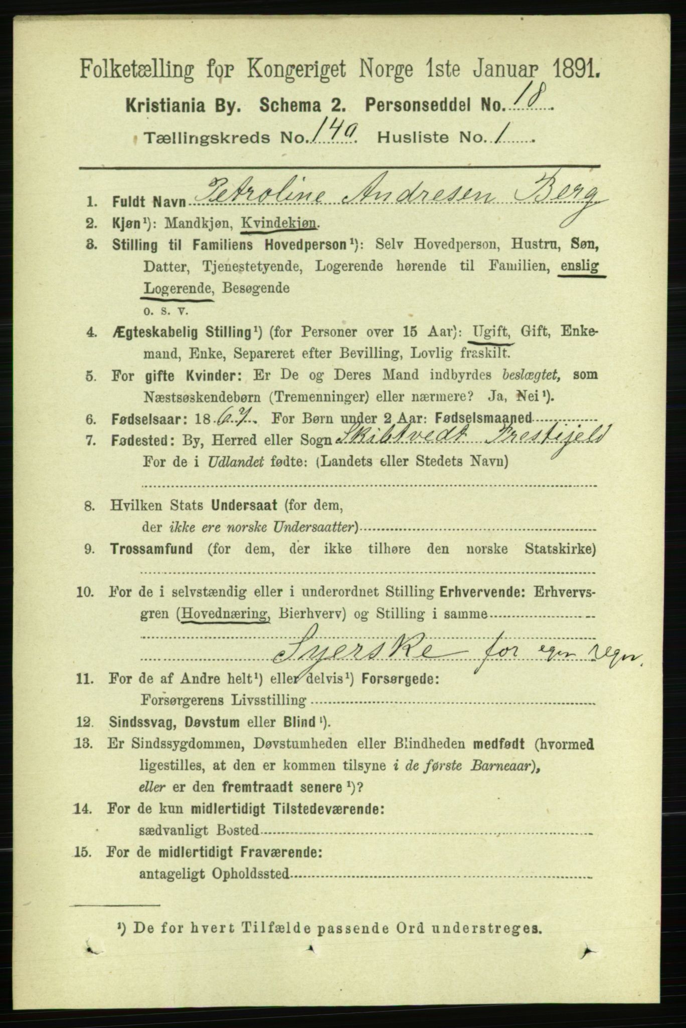 RA, 1891 census for 0301 Kristiania, 1891, p. 77472