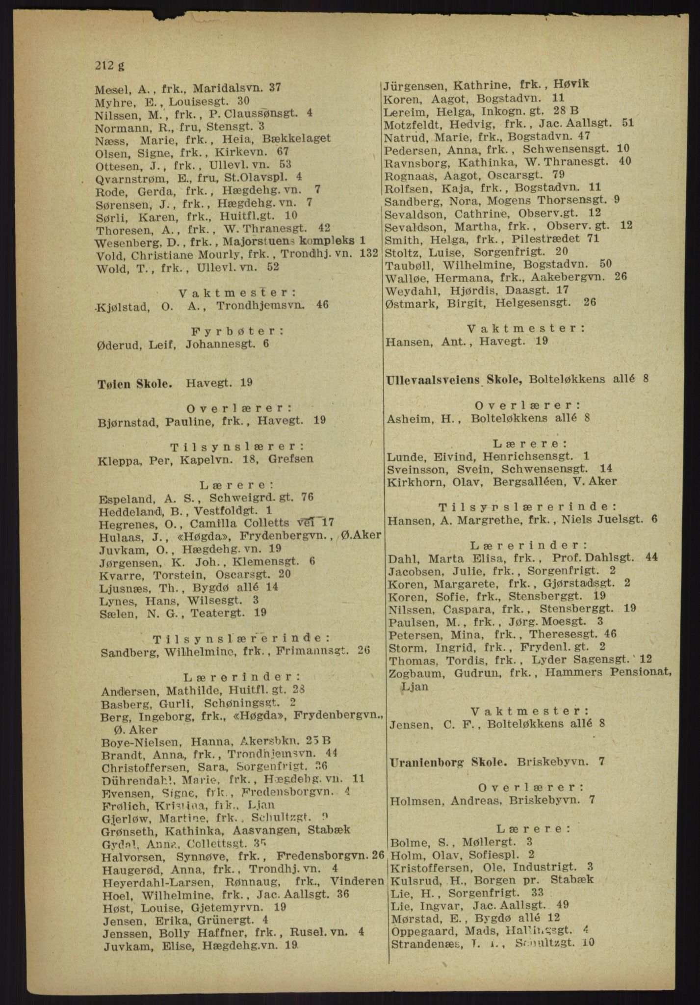 Kristiania/Oslo adressebok, PUBL/-, 1918, p. 231