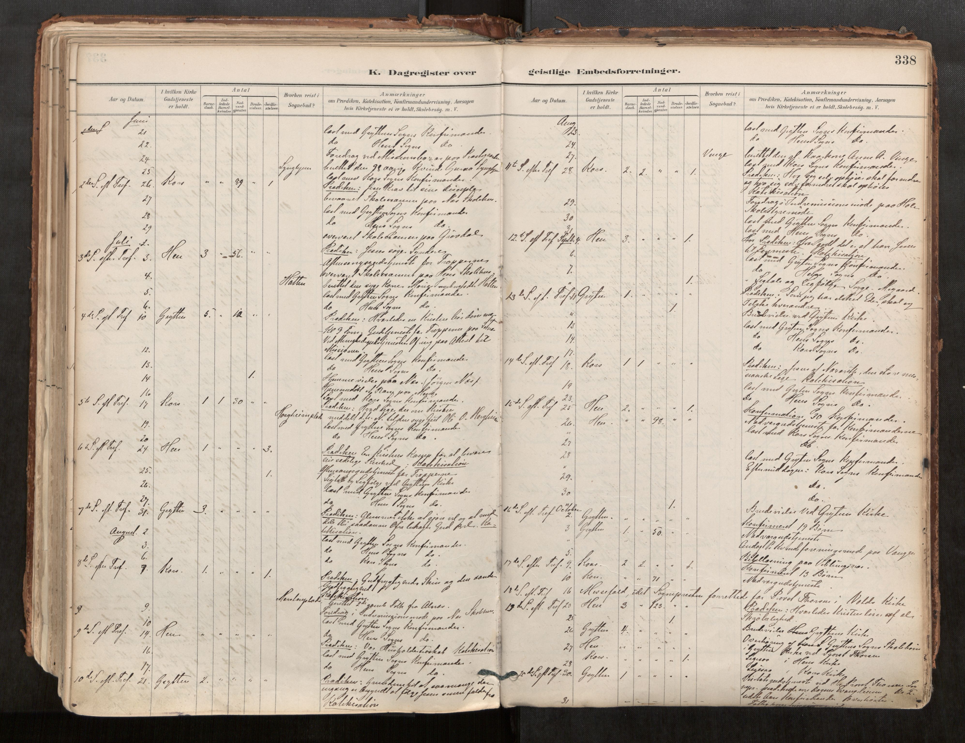 Ministerialprotokoller, klokkerbøker og fødselsregistre - Møre og Romsdal, AV/SAT-A-1454/544/L0585: Parish register (official) no. 544A06, 1887-1924, p. 338