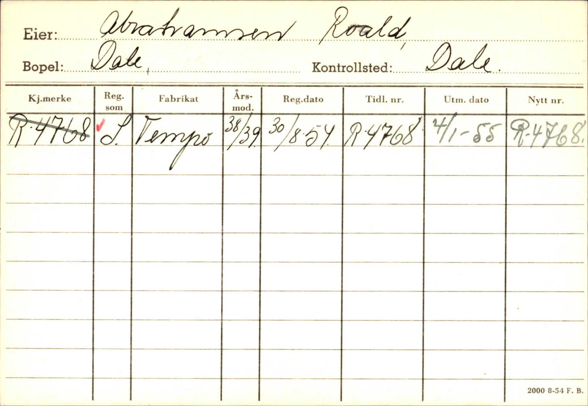 Statens vegvesen, Hordaland vegkontor, AV/SAB-A-5201/2/Ha/L0001: R-eierkort A, 1920-1971, p. 64