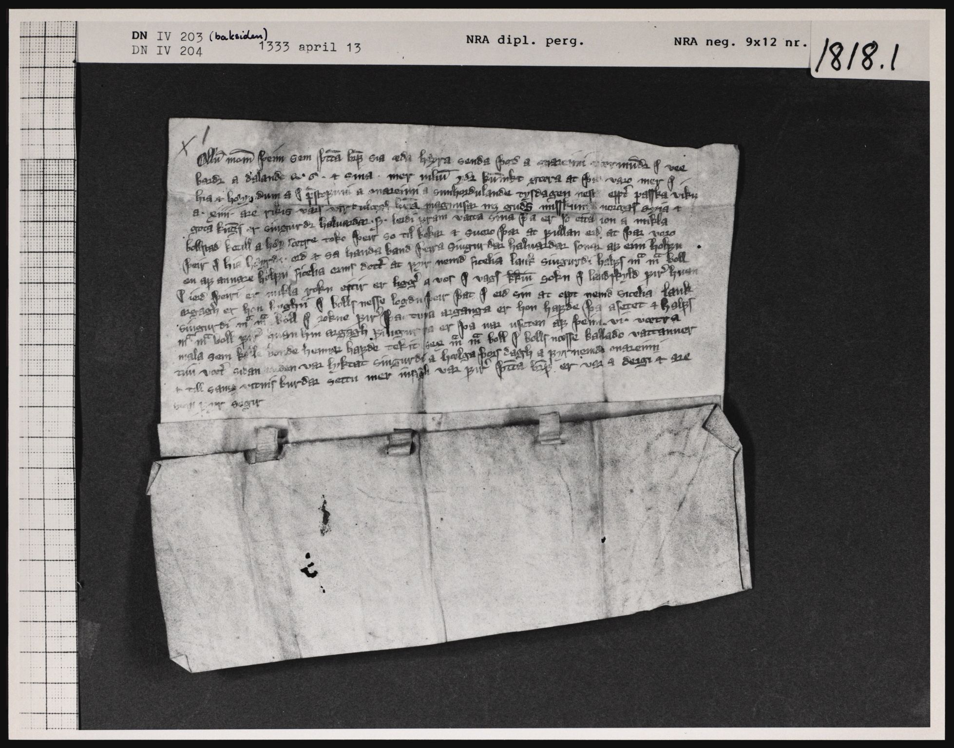 Riksarkivets diplomsamling, AV/RA-EA-5965/F01/F01a/L0029: Dokumenter, 1333, p. 10