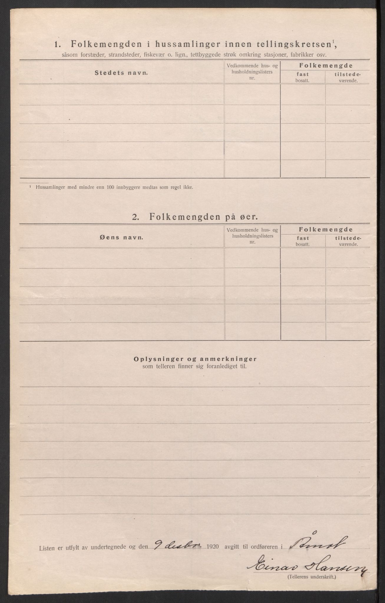 SAH, 1920 census for Åmot, 1920, p. 10