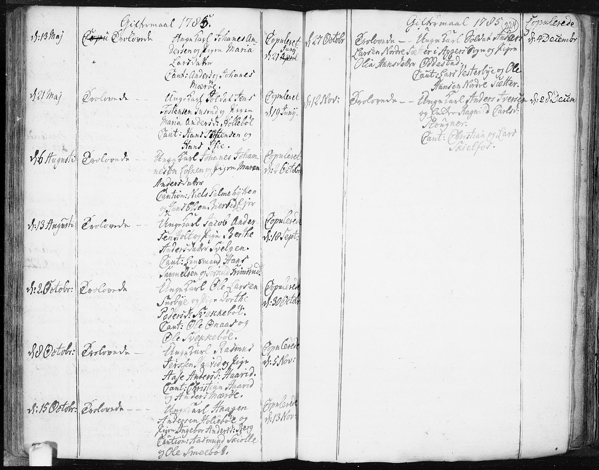 Hobøl prestekontor Kirkebøker, SAO/A-2002/F/Fa/L0001: Parish register (official) no. I 1, 1733-1814, p. 224