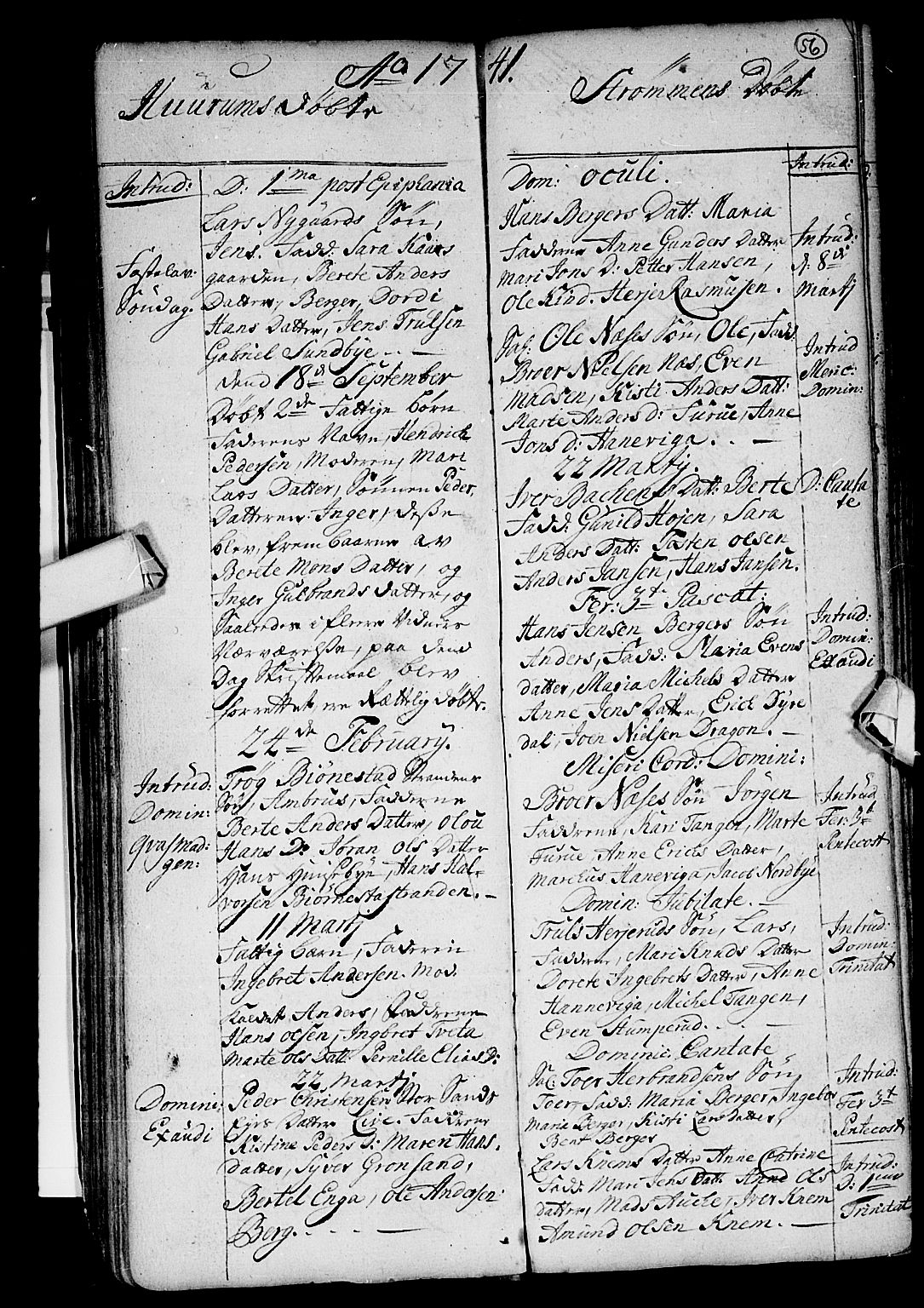 Hurum kirkebøker, SAKO/A-229/F/Fa/L0002: Parish register (official) no. 2, 1733-1757, p. 56