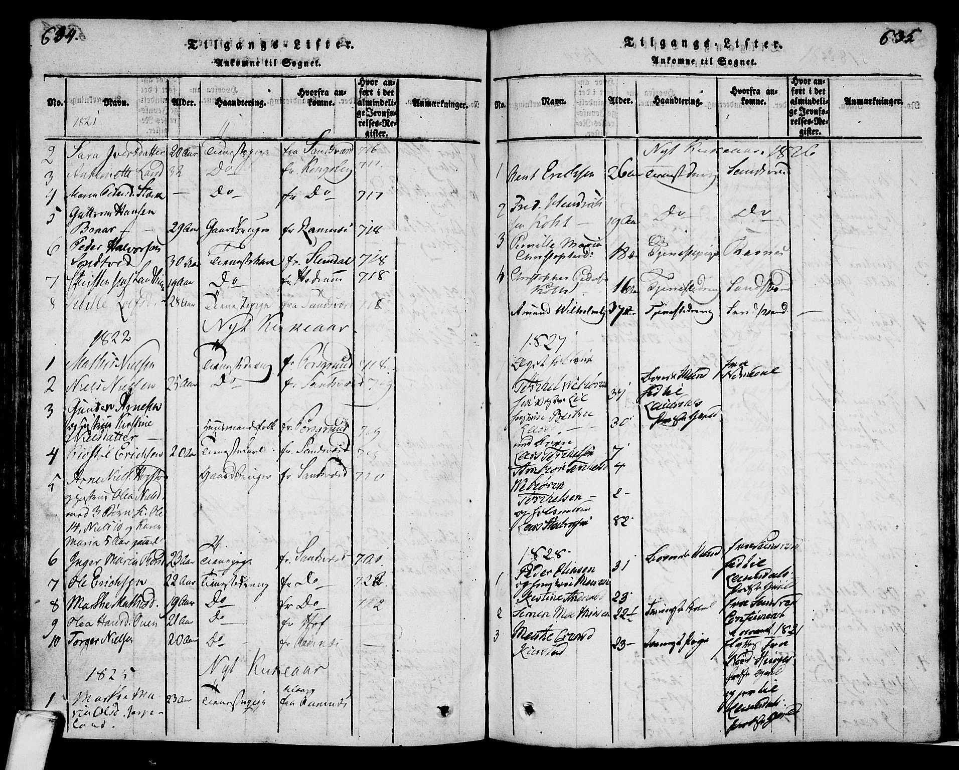 Lardal kirkebøker, SAKO/A-350/F/Fa/L0005: Parish register (official) no. I 5, 1814-1835, p. 634-635