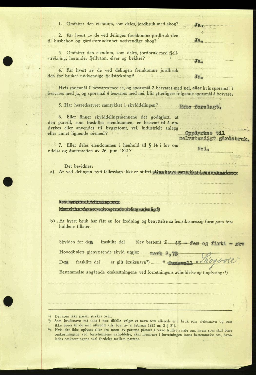 Nordmøre sorenskriveri, AV/SAT-A-4132/1/2/2Ca: Mortgage book no. A96, 1943-1944, Diary no: : 2115/1943