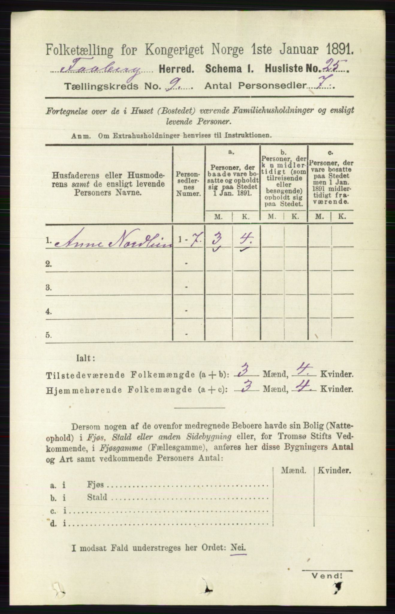 RA, 1891 census for 0524 Fåberg, 1891, p. 3873