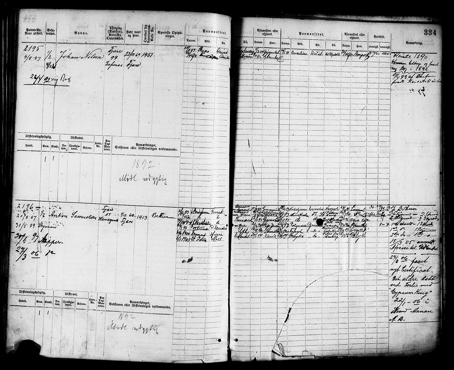 Grimstad mønstringskrets, AV/SAK-2031-0013/F/Fb/L0011: Hovedrulle nr 1529-2290, V-24, 1877-1889, p. 341