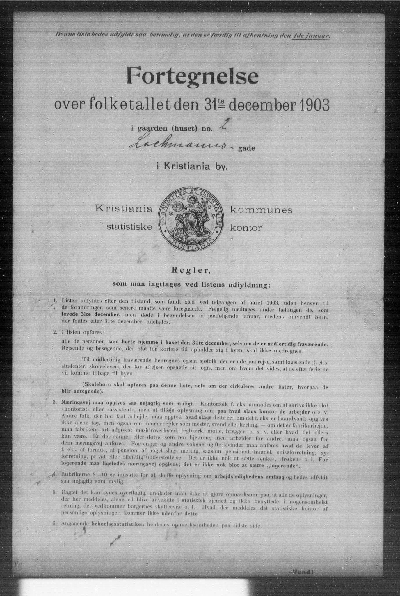 OBA, Municipal Census 1903 for Kristiania, 1903, p. 16109