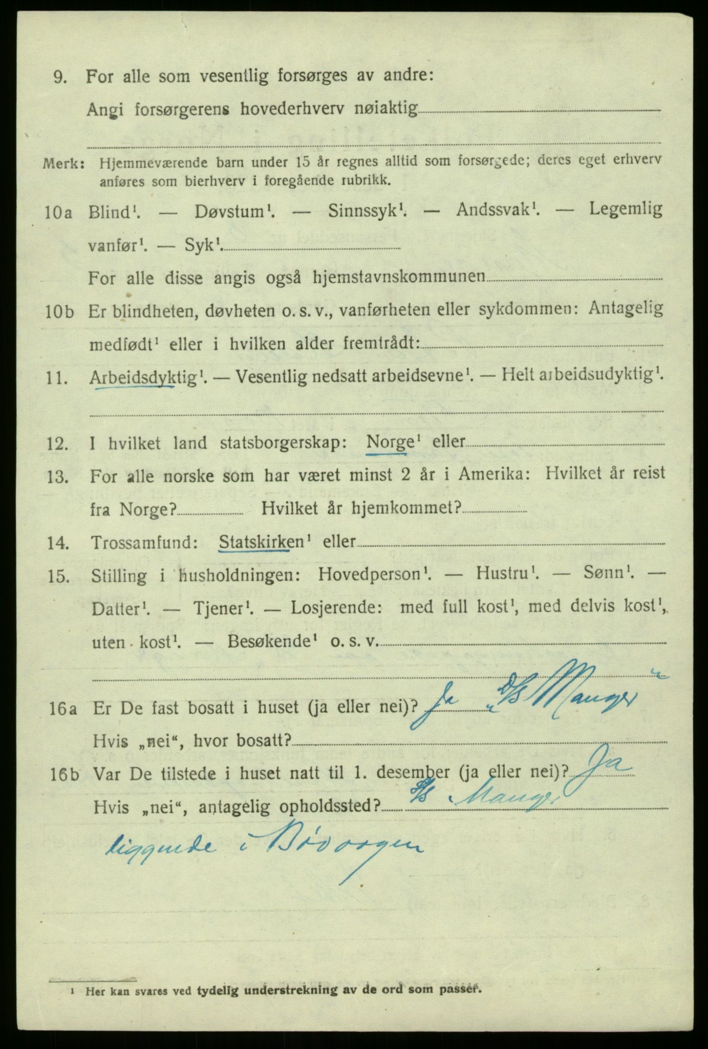 SAB, 1920 census for Manger, 1920, p. 3270