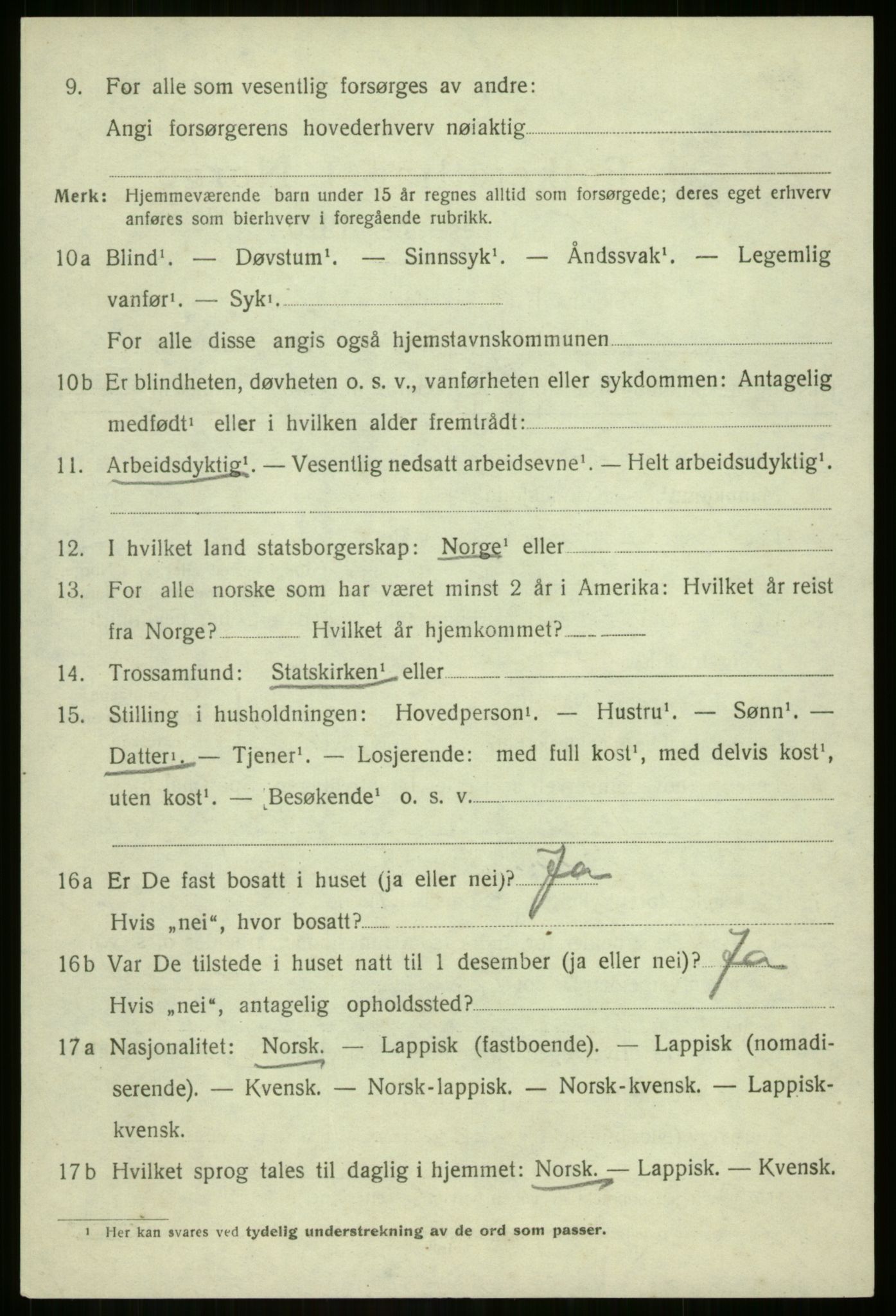 SATØ, 1920 census for Sørreisa, 1920, p. 2909