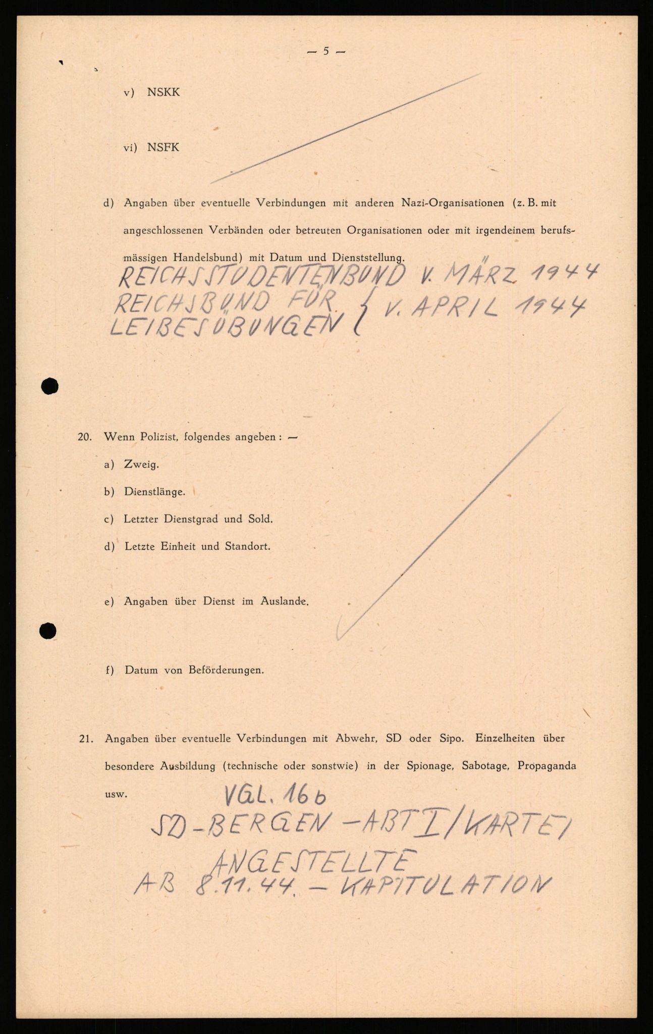 Forsvaret, Forsvarets overkommando II, AV/RA-RAFA-3915/D/Db/L0040: CI Questionaires. Tyske okkupasjonsstyrker i Norge. Østerrikere., 1945-1946, p. 239