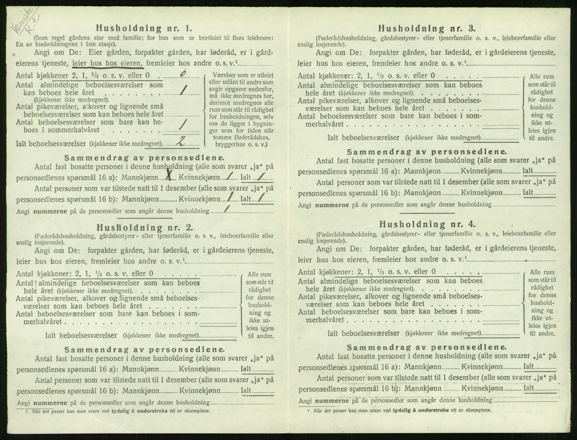 SAT, 1920 census for Sandøy, 1920, p. 165