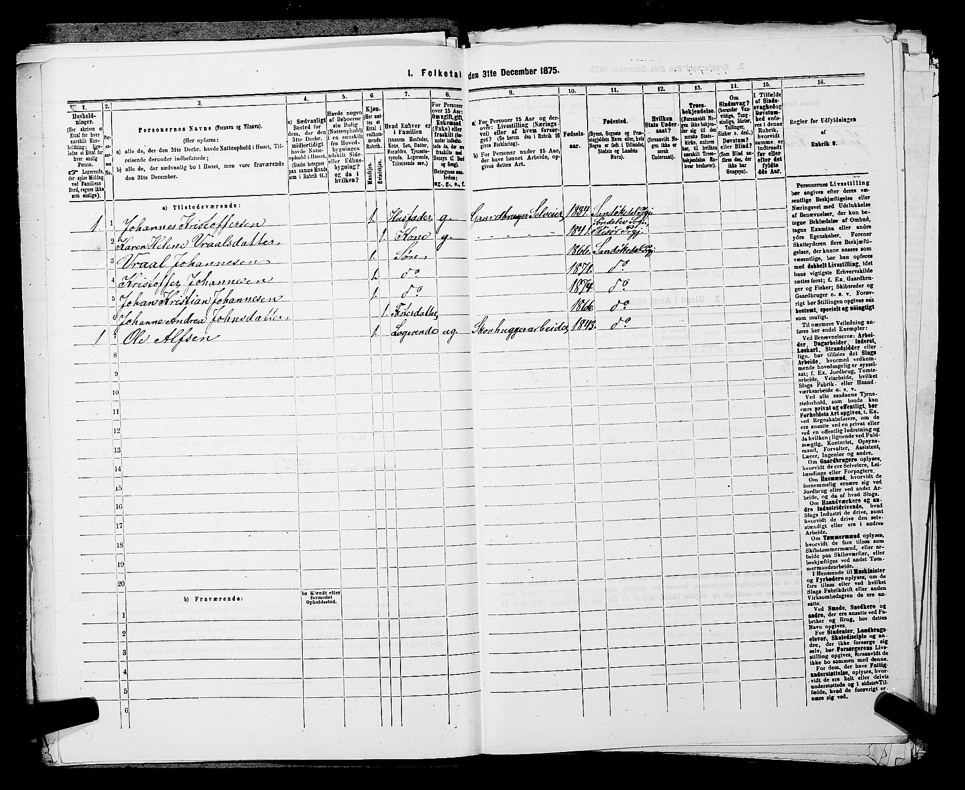 SAKO, 1875 census for 0816P Sannidal, 1875, p. 632