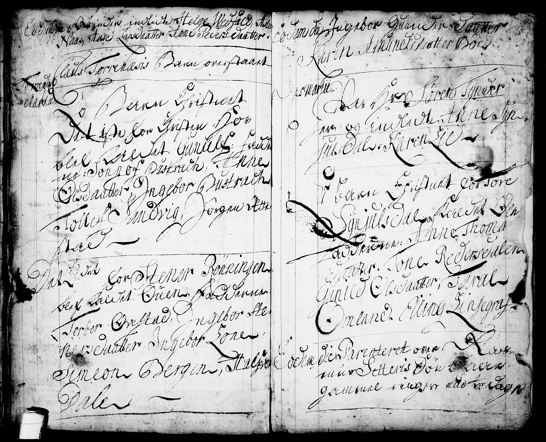 Drangedal kirkebøker, SAKO/A-258/F/Fa/L0001: Parish register (official) no. 1, 1697-1767, p. 95