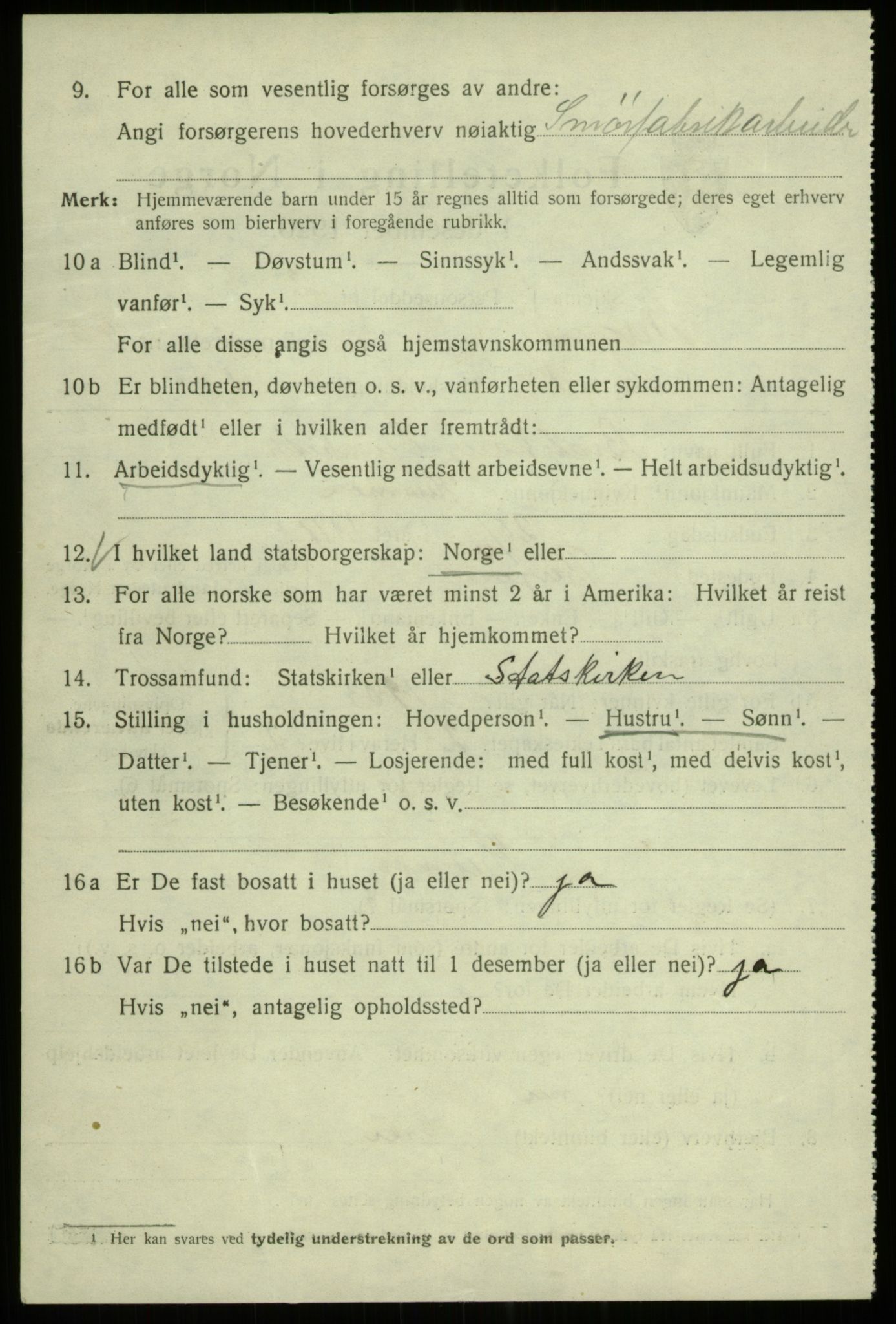 SAB, 1920 census for Bergen, 1920, p. 114179