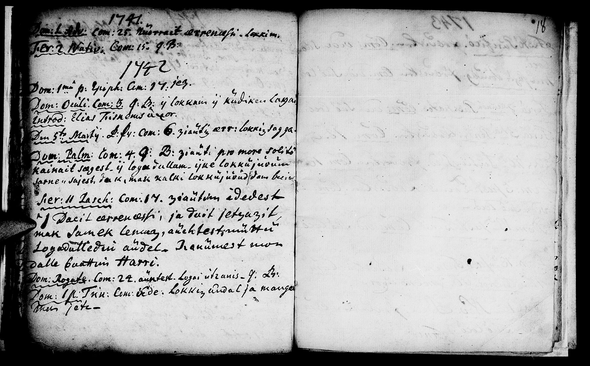 Ministerialprotokoller, klokkerbøker og fødselsregistre - Nord-Trøndelag, SAT/A-1458/759/L0525: Parish register (official) no. 759A01, 1706-1748, p. 18