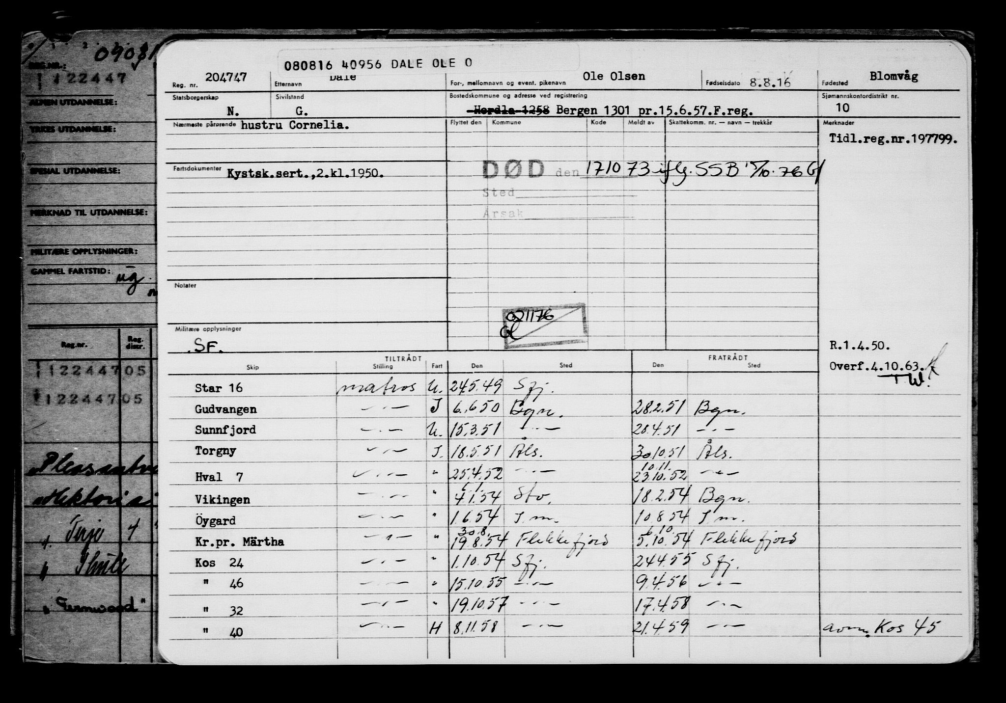 Direktoratet for sjømenn, AV/RA-S-3545/G/Gb/L0141: Hovedkort, 1916, p. 465